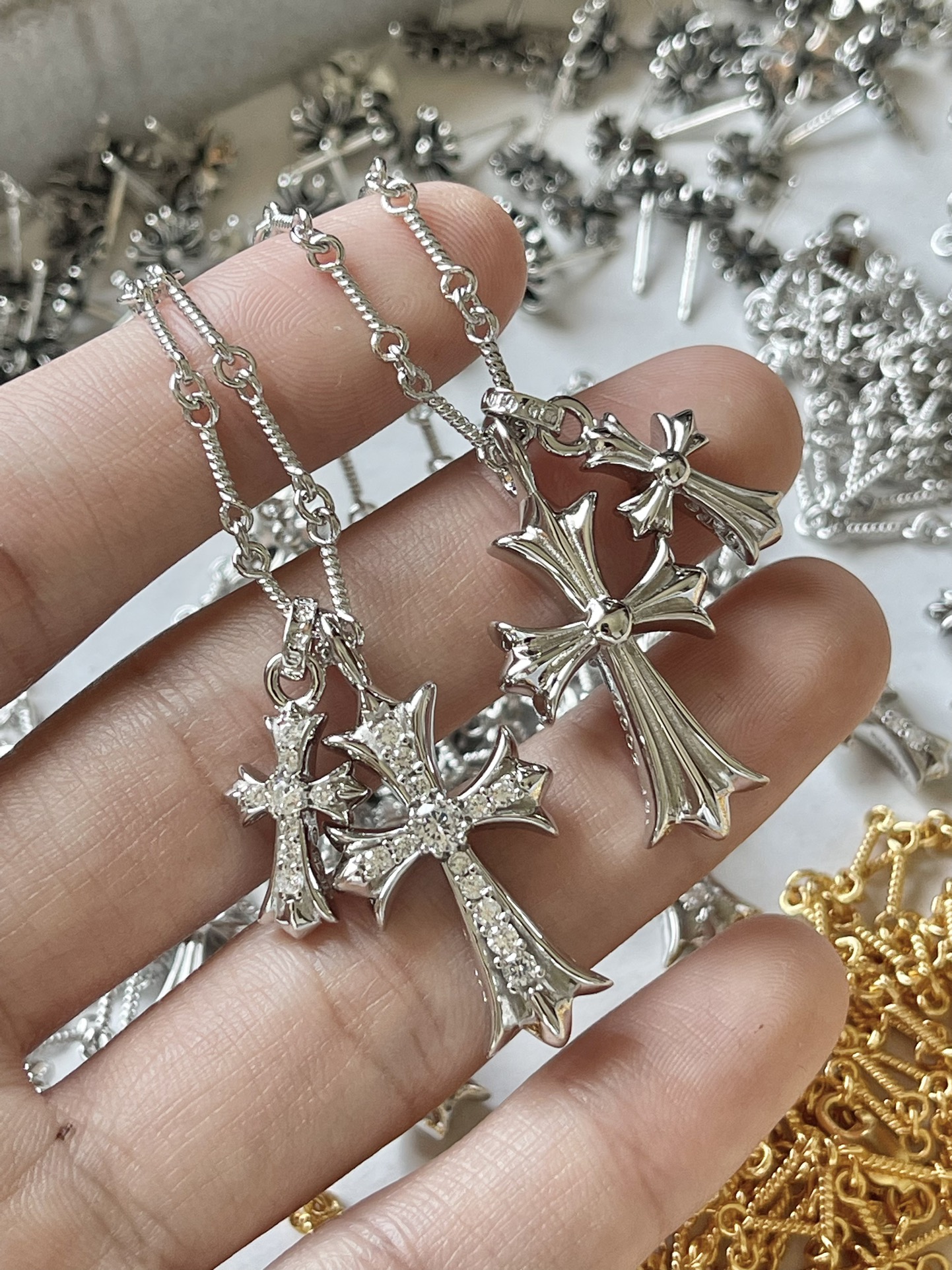Chrome Hearts 克罗心 双十字架项链
