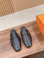 Hermes Shoes Half Slippers Cotton Cowhide Sheepskin Spring/Summer Collection