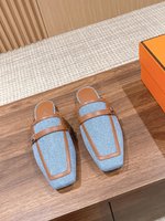 2023 Perfect Replica Designer
 Hermes Shoes Half Slippers Cotton Cowhide Sheepskin Spring/Summer Collection