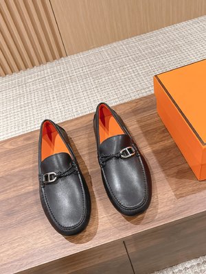 Hermes Shoes Moccasin Replica Designer Cowhide