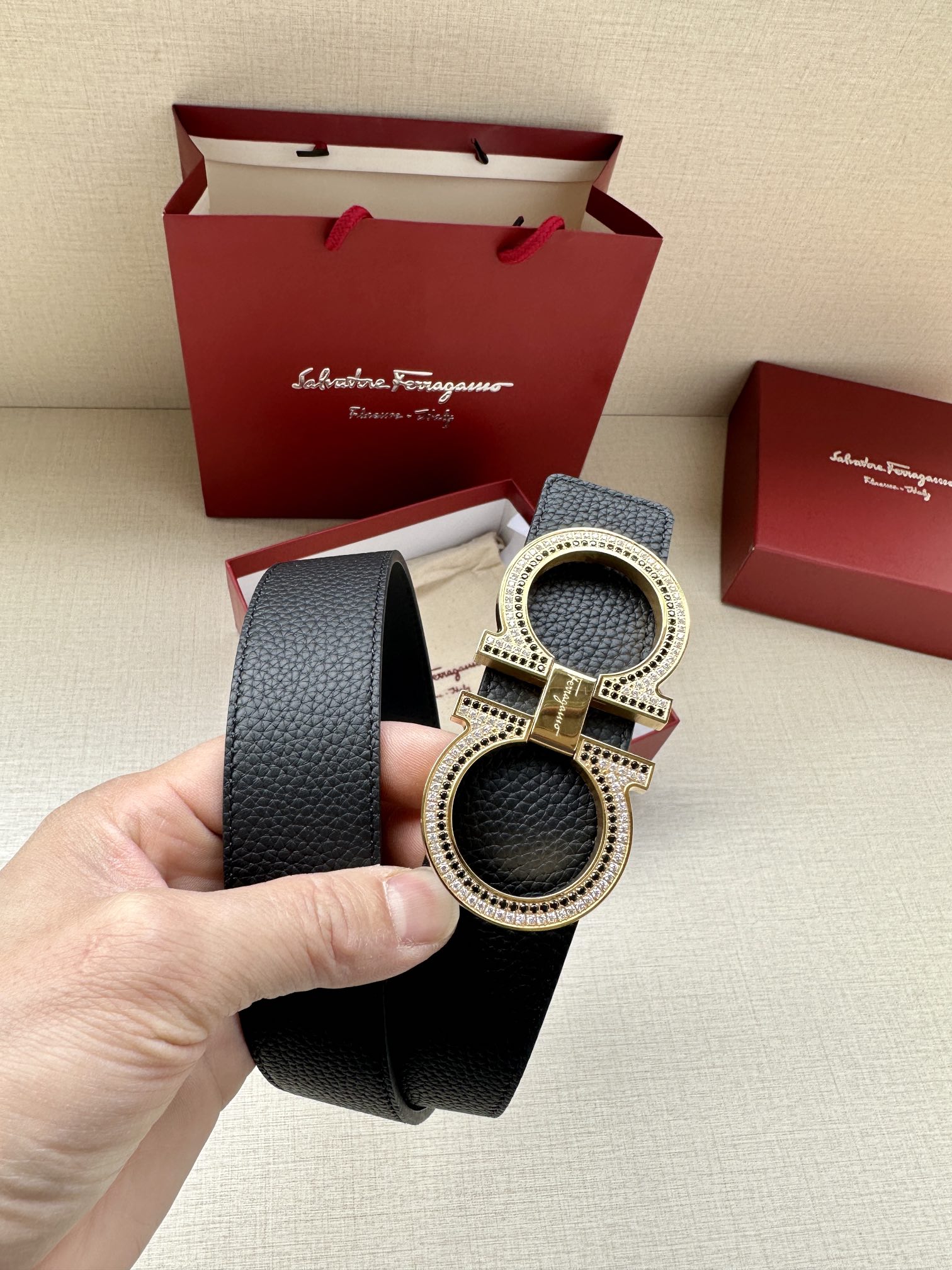 菲拉格慕 Ferragamo 高定典藏奢华工坊高定皮带腰带配饰 #DC773524 8