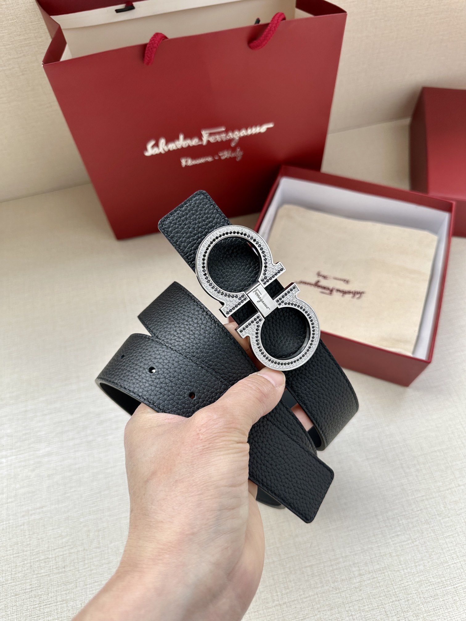 菲拉格慕 Ferragamo 高定典藏奢华工坊高定皮带腰带配饰 #DC773524 3