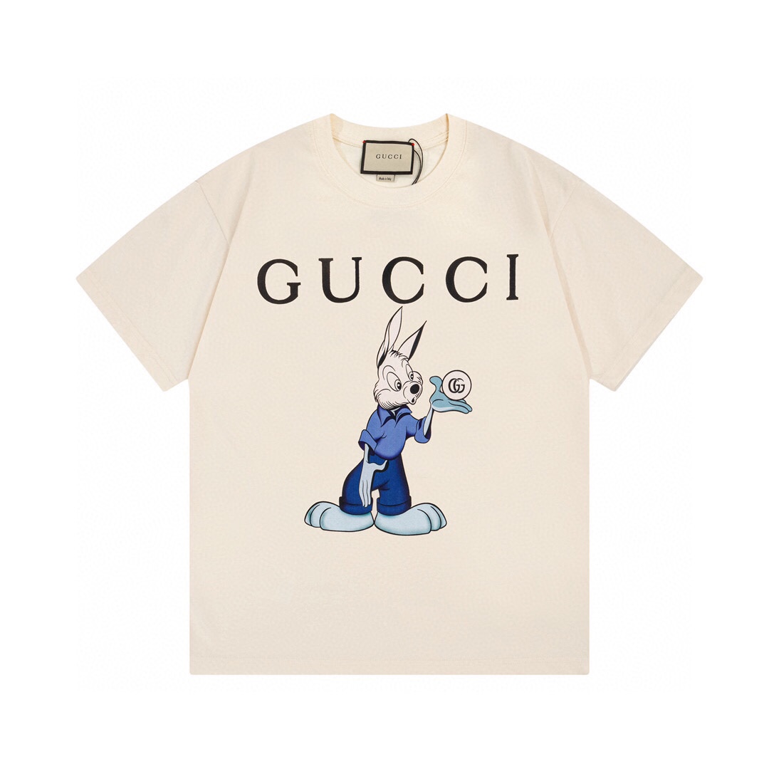 GUCCI 古驰 兔年限定恶搞兔八哥短袖字母Logo标识精致升级