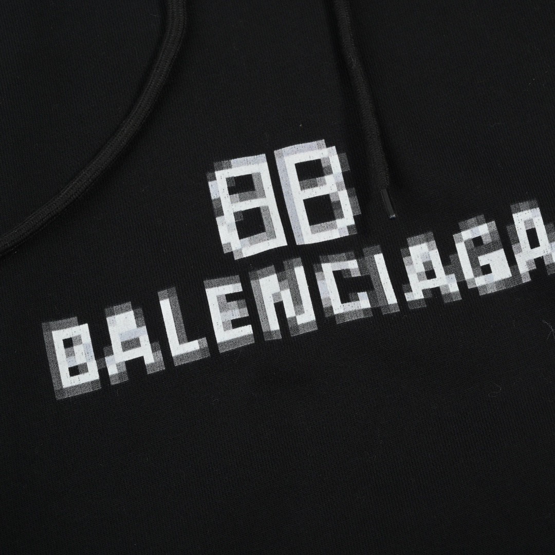 280 Balenciaga/巴黎世家 22Fw 马赛克印花连帽卫衣