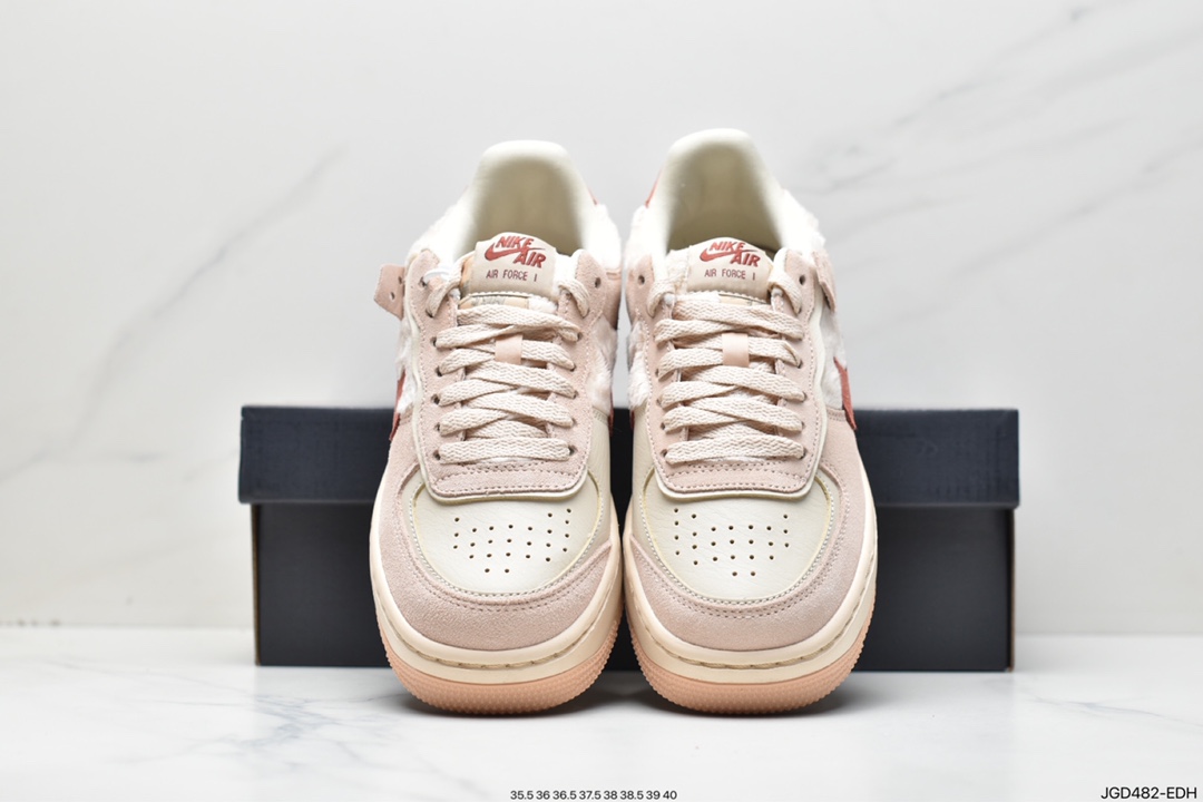 Nike WMNS Air Force 1 Shadow 马卡龙军空一号轻增量高低帮搭百板鞋DZ4705-200