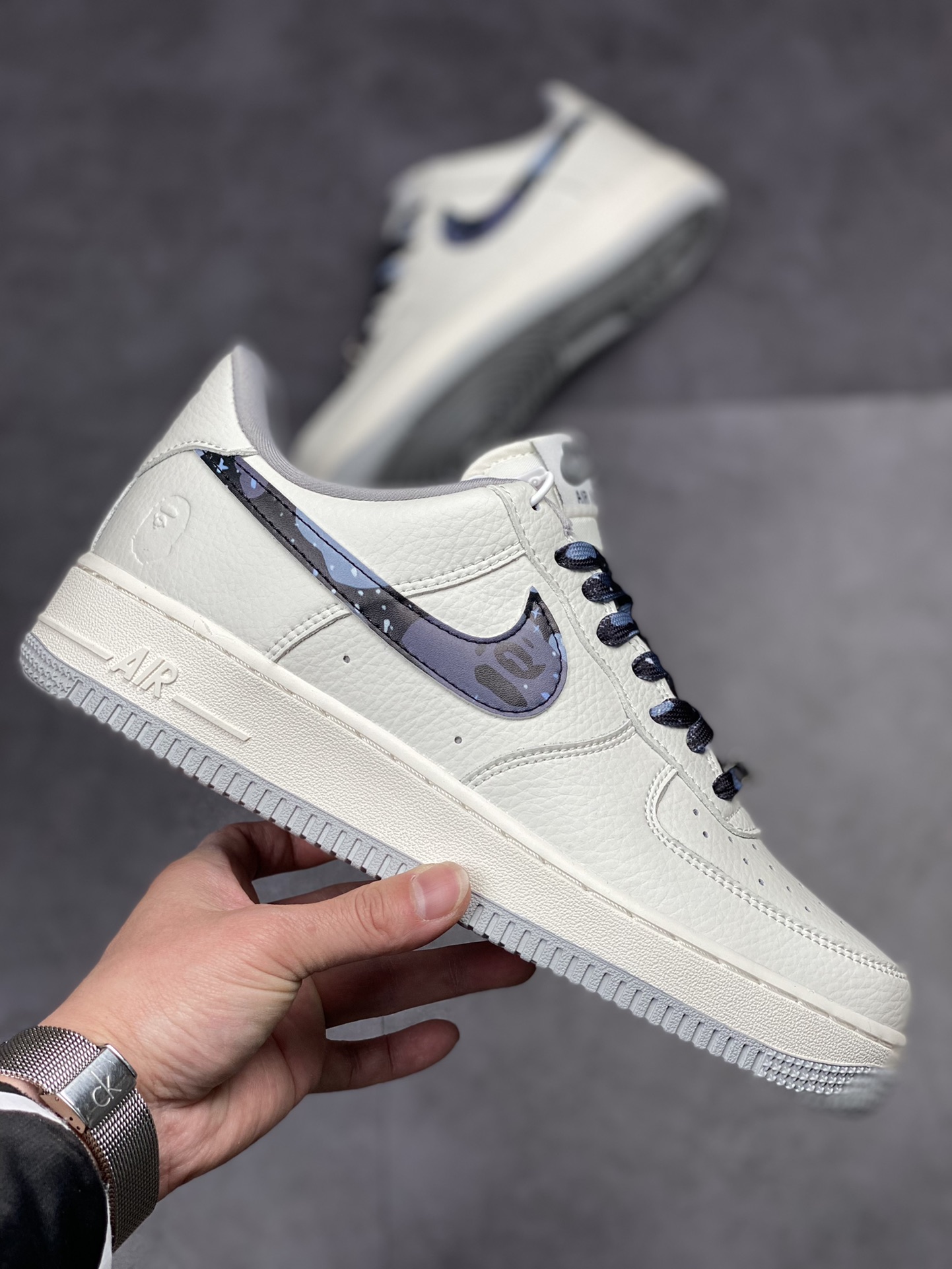 230 Nike Air Force 1 Low 07 Bape米黑迷彩 AA1356-115