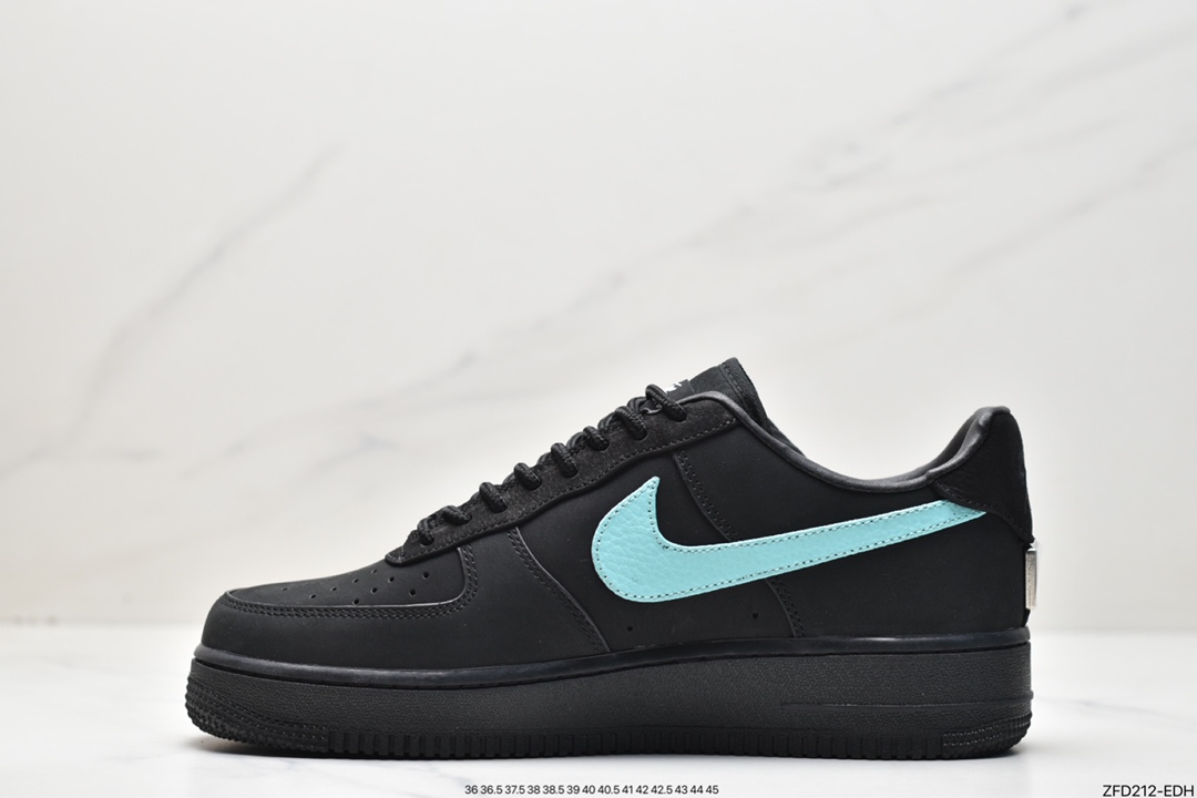 Tiffany & Co. x Nike Air Force 1 Low SP ”1837” Air Force 1 sneakers ”Co-branded black Tiffany blue” DZ1382-001