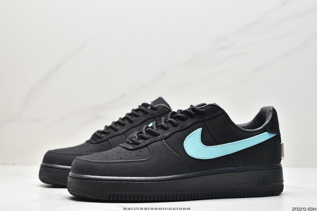 Tiffany & Co. x Nike Air Force 1 Low SP ”1837” Air Force 1 sneakers ”Co-branded black Tiffany blue” DZ1382-001