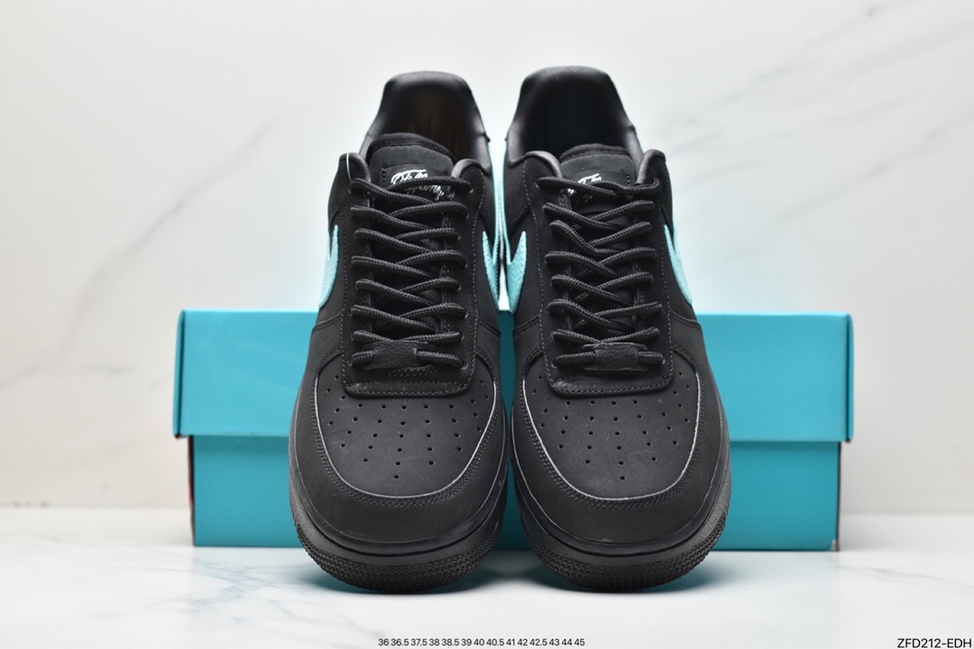 Tiffany & Co. x Nike Air Force 1 Low SP ”1837” Air Force 1 sneakers ”Co-branded black Tiffany blue” DZ1382-001