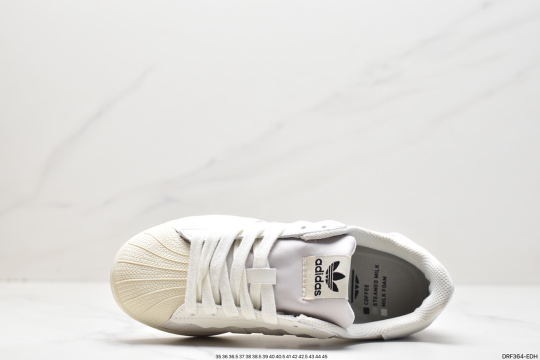 Adidas Clover Originals Superstar ”Sail/Green/Lace” shell toe series low-cut sneakers GW4441