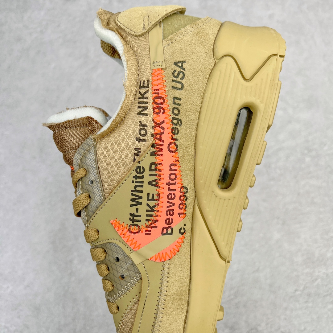 图片[7]-💰300 ＃WD纯原 OFF-WHITE x NK Air MAX 90 The Ten OW 联名沙漠黄 AA7293-200 全套原纸板楦头开发 最原汁原味的灵魂版型 重金购入原鞋不断校对 采用公司原材料网纱以及原厂模具数据档案开发制造 100%纯正鞋型 公司正确鞋面纹路 使用原气垫底面组装 原厂鞋舌厚度海绵 多道万能车电脑针车工艺 锁边效果媲美原鞋 独立大底组合模具 由六个分离部分拼接 原厂高频侧边字体模油墨印刷 字体全部对应 原厂高弹材质鞋垫 回弹性跟公司一致 原中底布缝合走线以及注脚孔和钢印都是与公司同步一致 校准原鞋标 原厂指定鞋盒侧标油墨打印 配原三色鞋带以及原厂防掉包扣 各种纯原细节鉴定 区别市面任何版本 Size：36 36.5 37 38 38.5 39 40 40.5 41 42 42.5 43 44 44.5 45 46 编码：by3936070-运动鞋