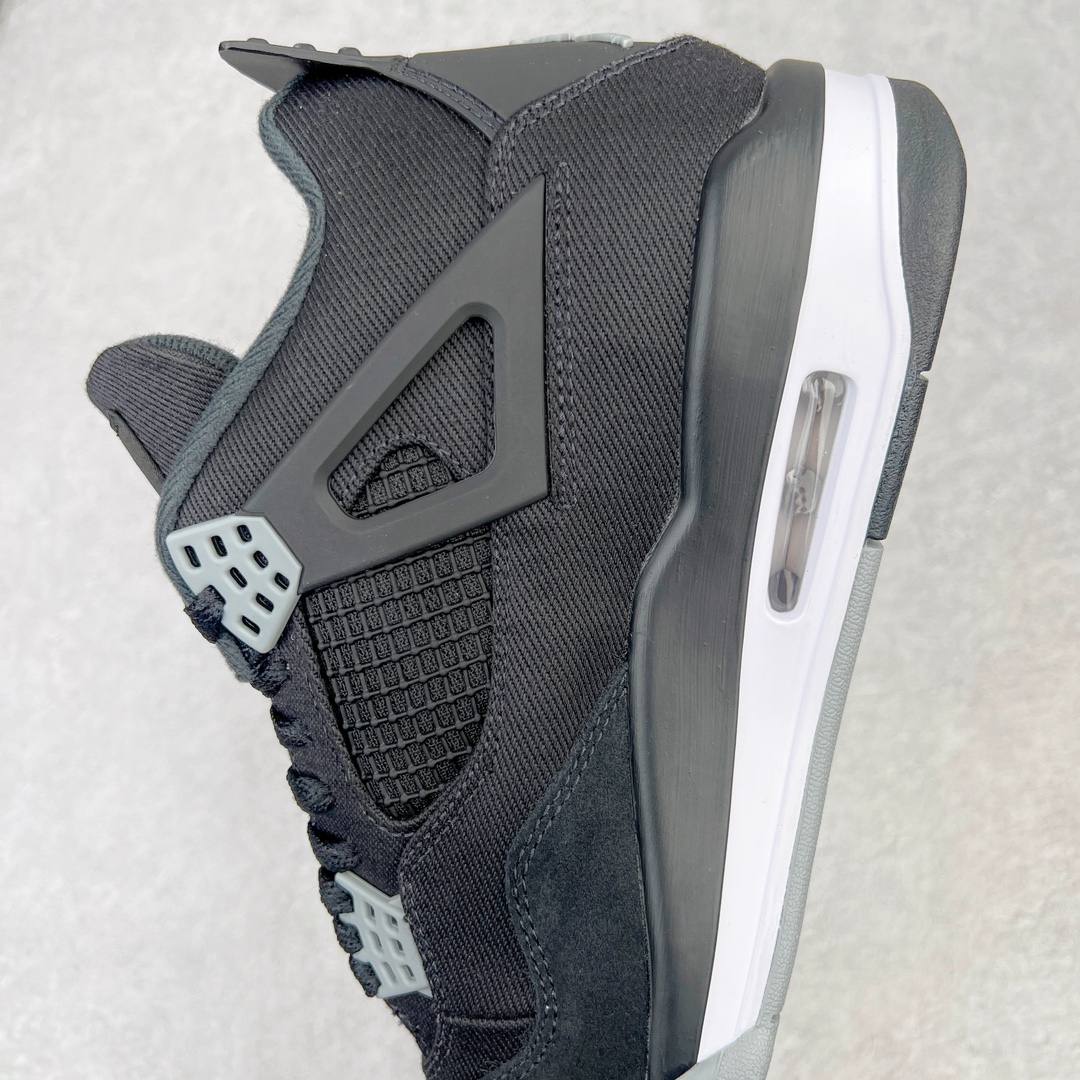 图片[7]-💰460 ＃GX Air Jordan AJ4 Retro 黑色帆布小阿姆 DH7138-006 圈内最强四代 独家外贸特供尺码含 45.5 49.5 50.5 耗时半年巨作 全套原纸板楦头开发 原厂特供皮料加持 确保原汁原味 完美呈现四代版型 一比一鞋头弧度高度鞋身弧度 数据细节工艺流程均保持原鞋一致 原厂TPU网格鞋带扣 正确内里网布 菱角分明不变形无多余毛边 柔软性质感一致于原鞋 市场唯一原厂鞋扣模具 背面可见隐藏注塑口 原厂织唛标 原厂飞人电绣工艺 尾指中部跳三针 独家绑鞋带手法 印刷中底布 四线拉帮 米色美纹纸贴合固定 进口港宝加持 后跟自然饱满 全鞋荧光划线卡点 追求极致完美 每一双都是工艺品 多重QC质检 超越公司货的品控标准 实实在在的免检产品 尺码：40 40.5 41 42 42.5 43 44 44.5 45 45.5 46 47.5 48.5 49.5 50.5 编码：by5936030-运动鞋