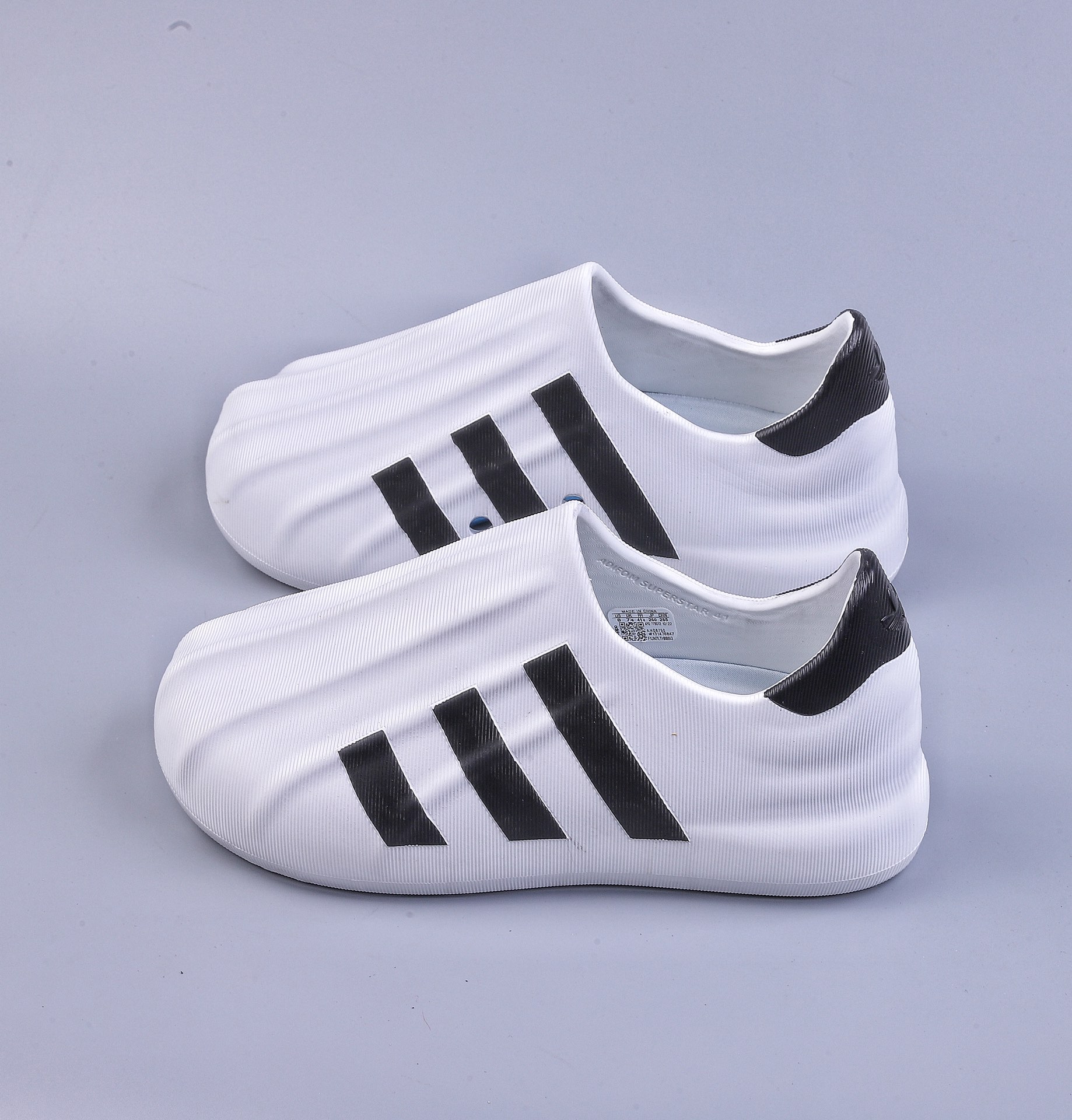 Adidas adiFOM Superstar ”Cloud White/Black” Shell Front Page Slip-on Series Casual Sports Duck Shoes ”Black and White” HQ8750