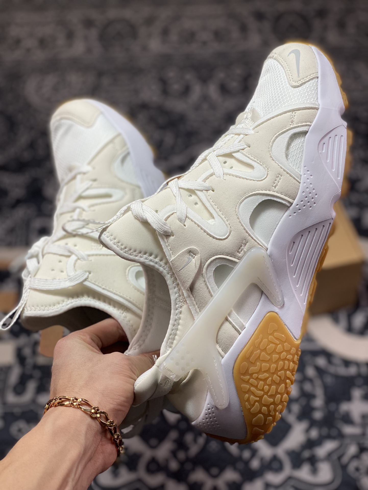 220 Nike Air Huarache Craft”White Gum”华莱士慢跑鞋“布面米白生胶底”DQ8031-101