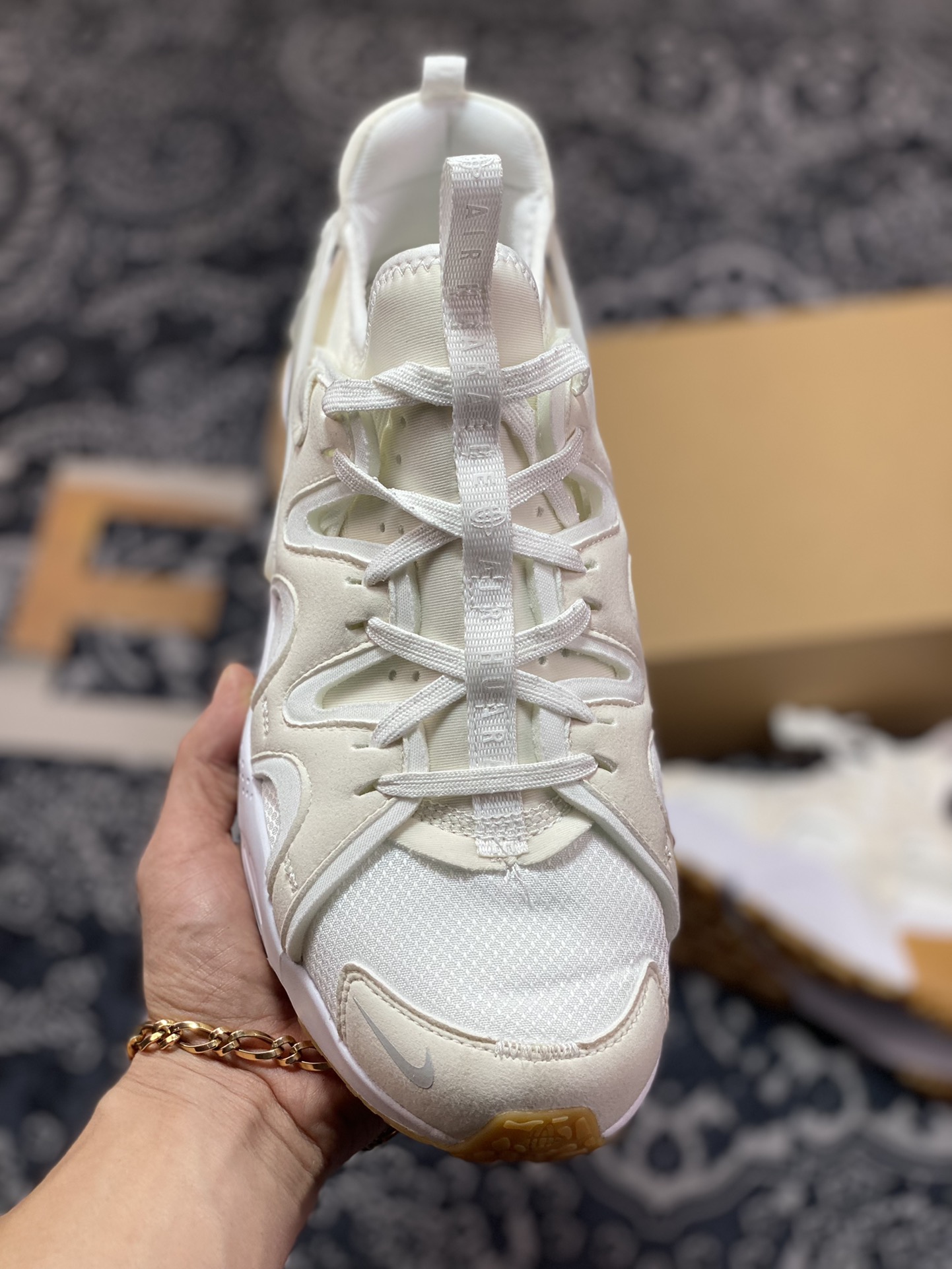 220 Nike Air Huarache Craft”White Gum”华莱士慢跑鞋“布面米白生胶底”DQ8031-101