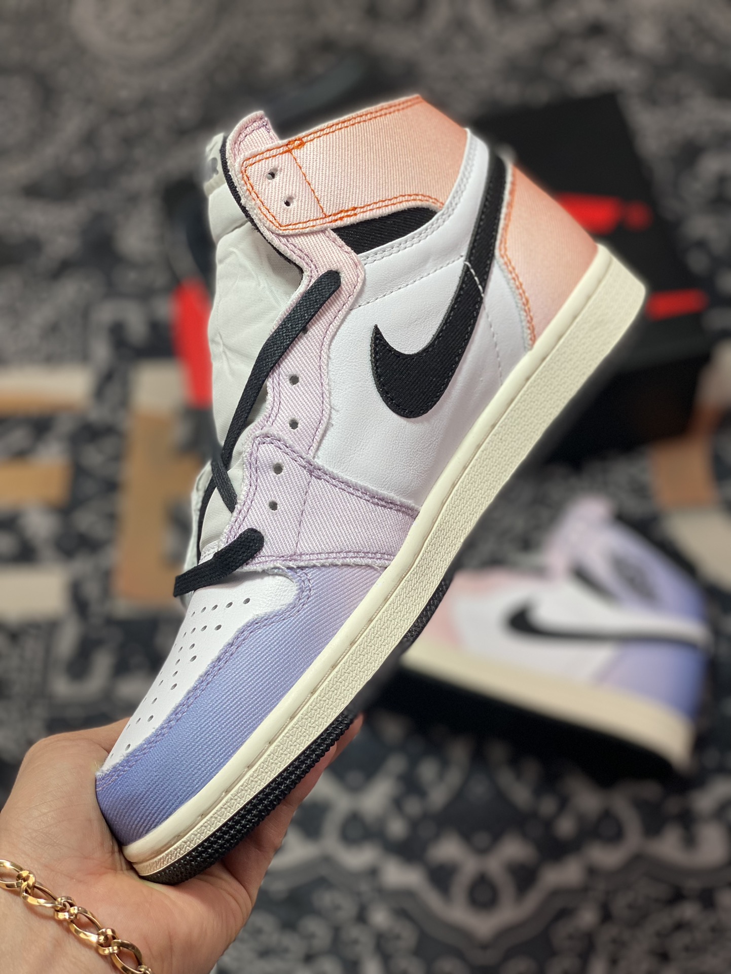 280 原厂级别 AirJordan 1 Retro WMNS “Craft”白紫渐变色 DX0054-805