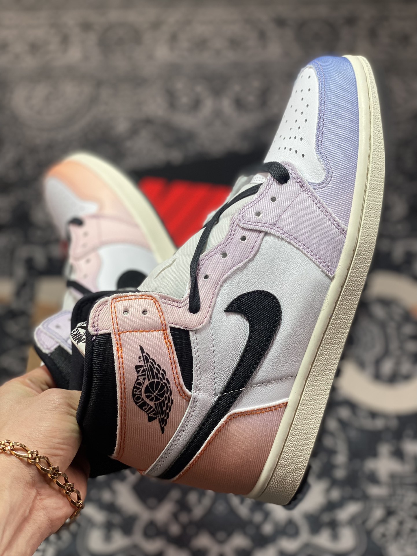280 原厂级别 AirJordan 1 Retro WMNS “Craft”白紫渐变色 DX0054-805