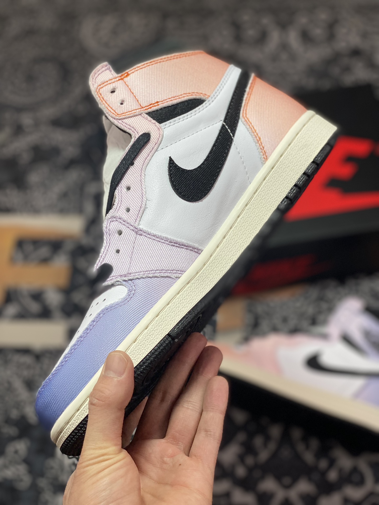 280 原厂级别 AirJordan 1 Retro WMNS “Craft”白紫渐变色 DX0054-805