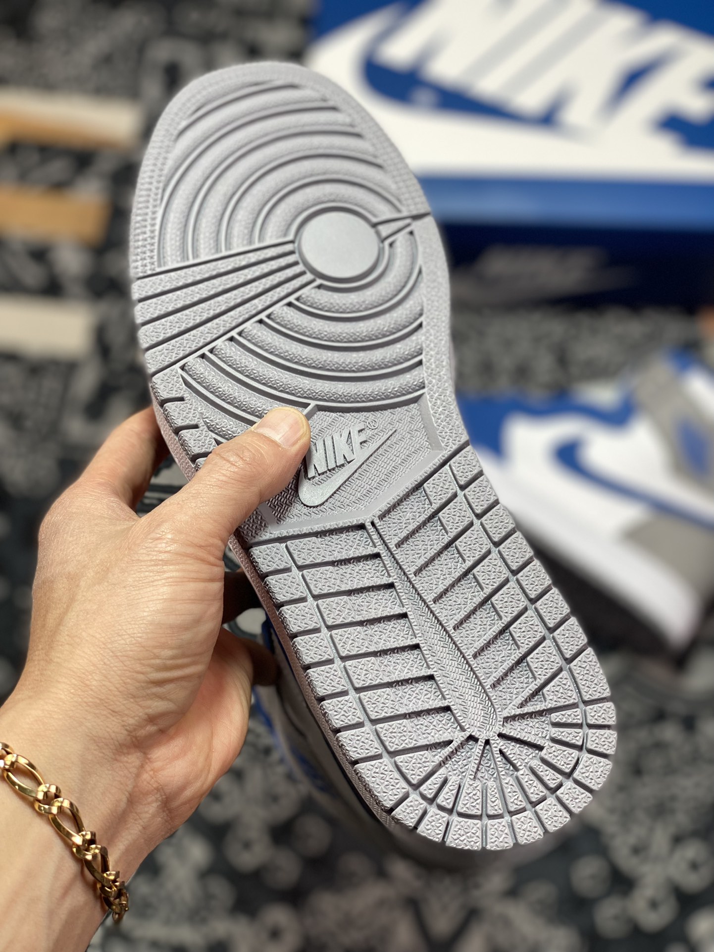 350 Air Jordan 1 Retro High OG”True Blue”AJ1代篮球鞋“白蓝灰”DZ5485-410