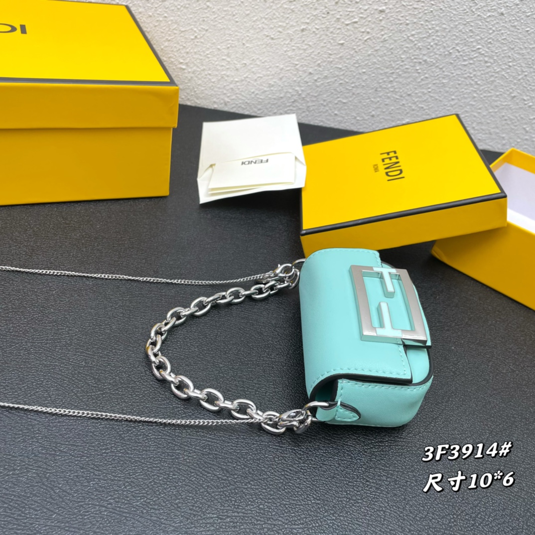 340 Fendi X Tiffany&Co.限量迷你nano 携手推出Baguette nano款独Tiffany BlueTM光滑牛皮制成 3F3914