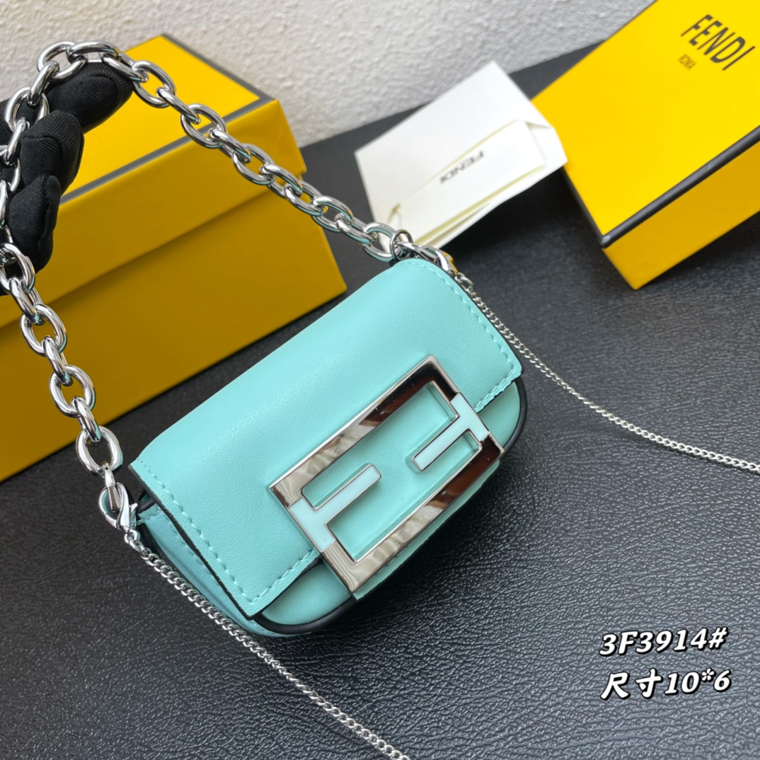 340 Fendi X Tiffany&Co.限量迷你nano 携手推出Baguette nano款独Tiffany BlueTM光滑牛皮制成 3F3914