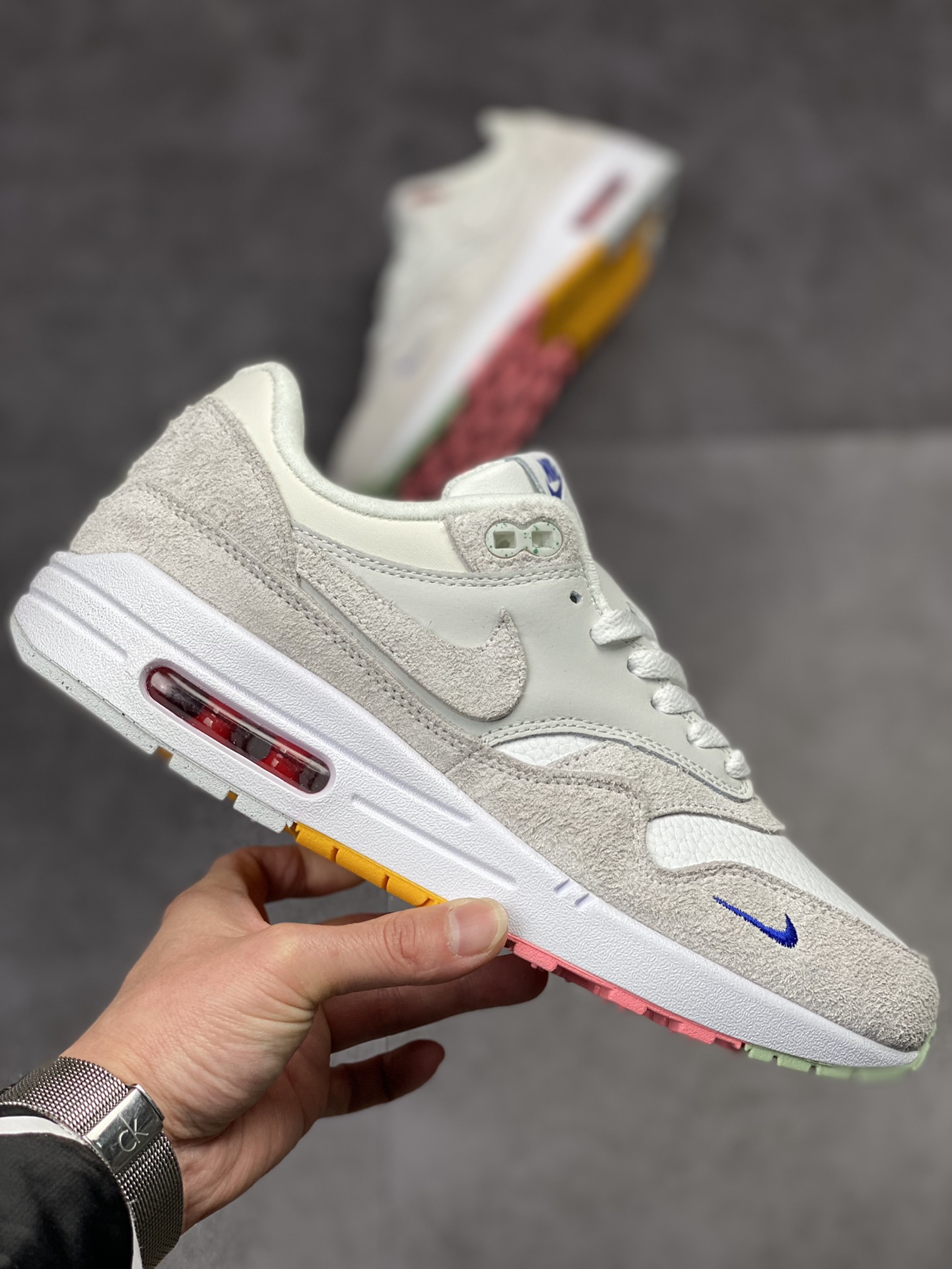 Nike Air Max 1 PRM replica off-white flower spring retro casual running shoes FB4959-121