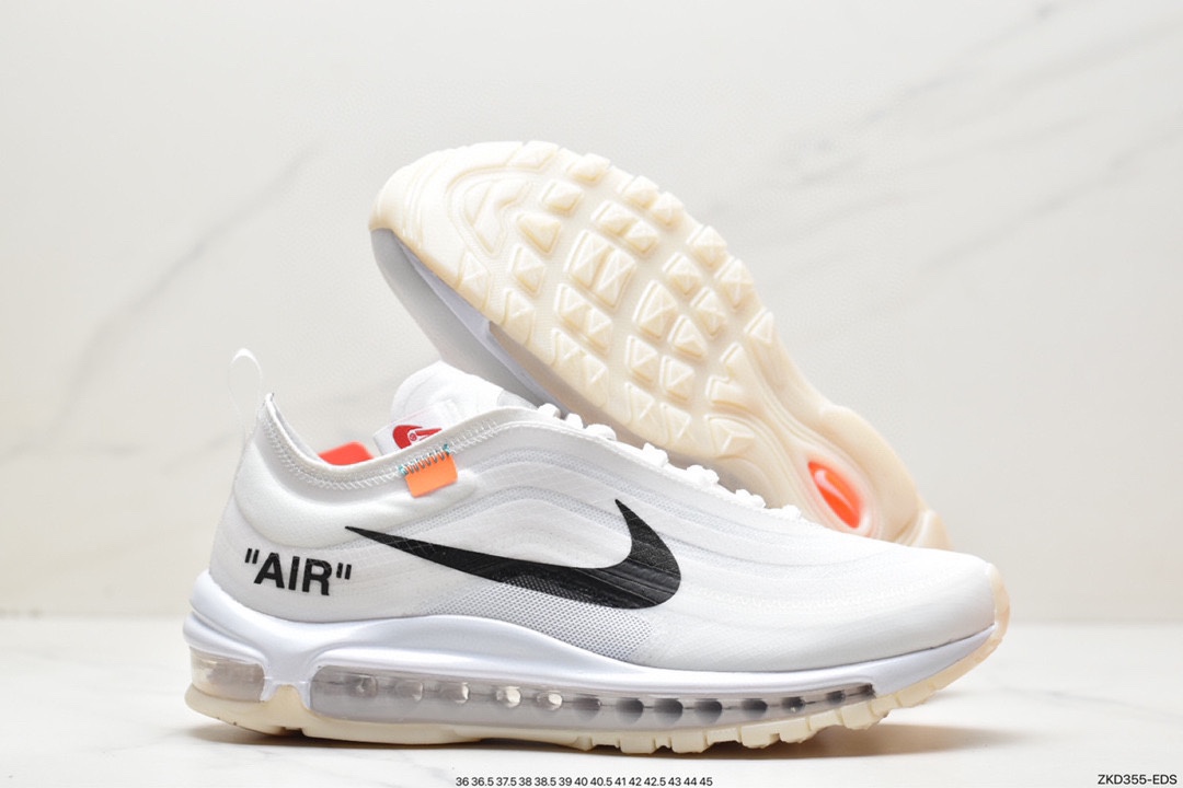 Off-White X Nike Air Max 97 OG OW 子弹限量联名薄荷绿 配色 AJ4585-101