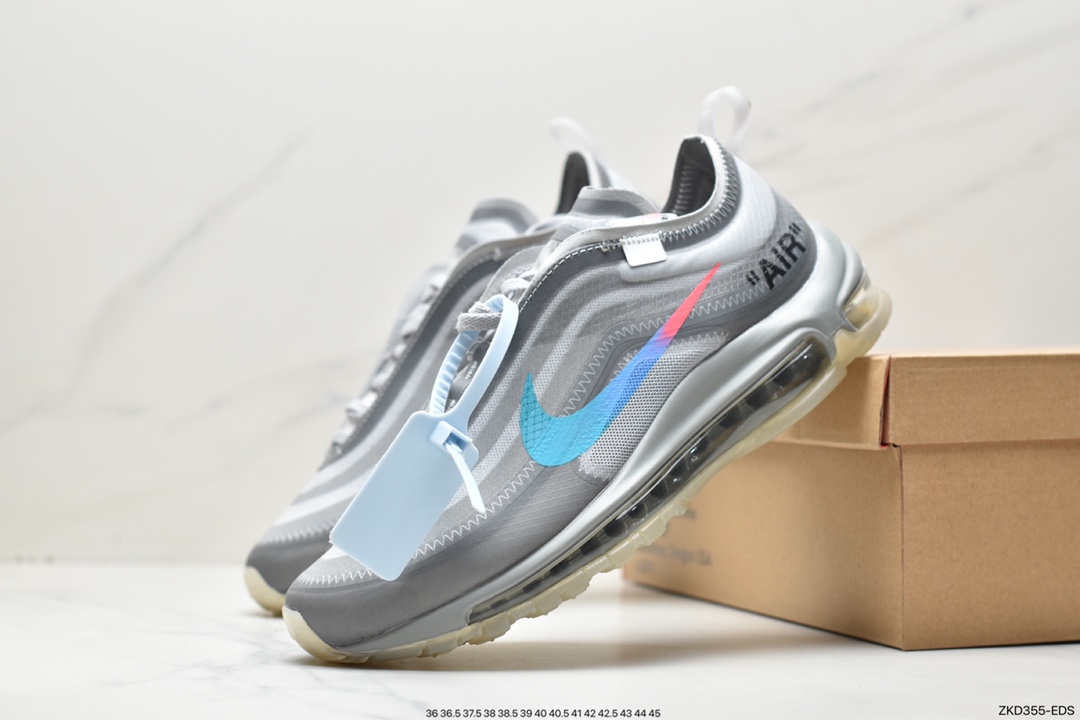 Off-White X Nike Air Max 97 OG OW 子弹限量联名薄荷绿 配色 AJ4585-101