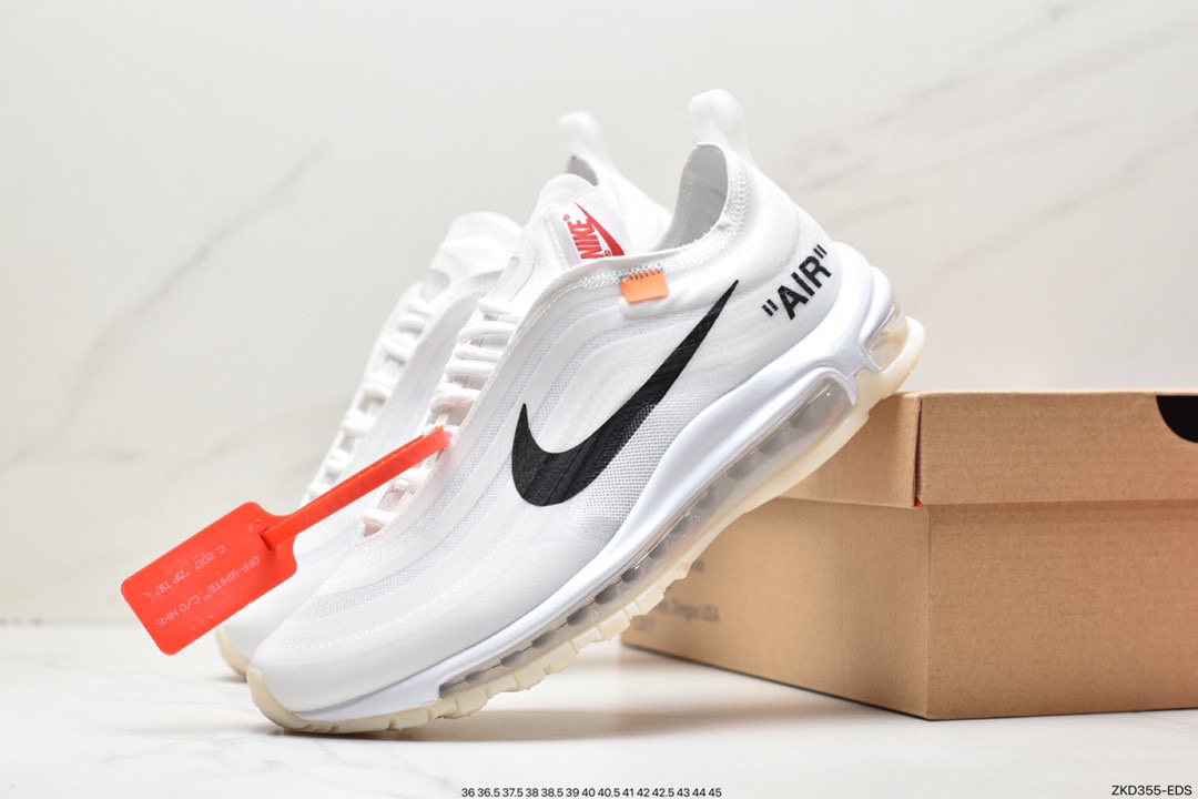 Off-White X Nike Air Max 97 OG OW 子弹限量联名薄荷绿 配色 AJ4585-101