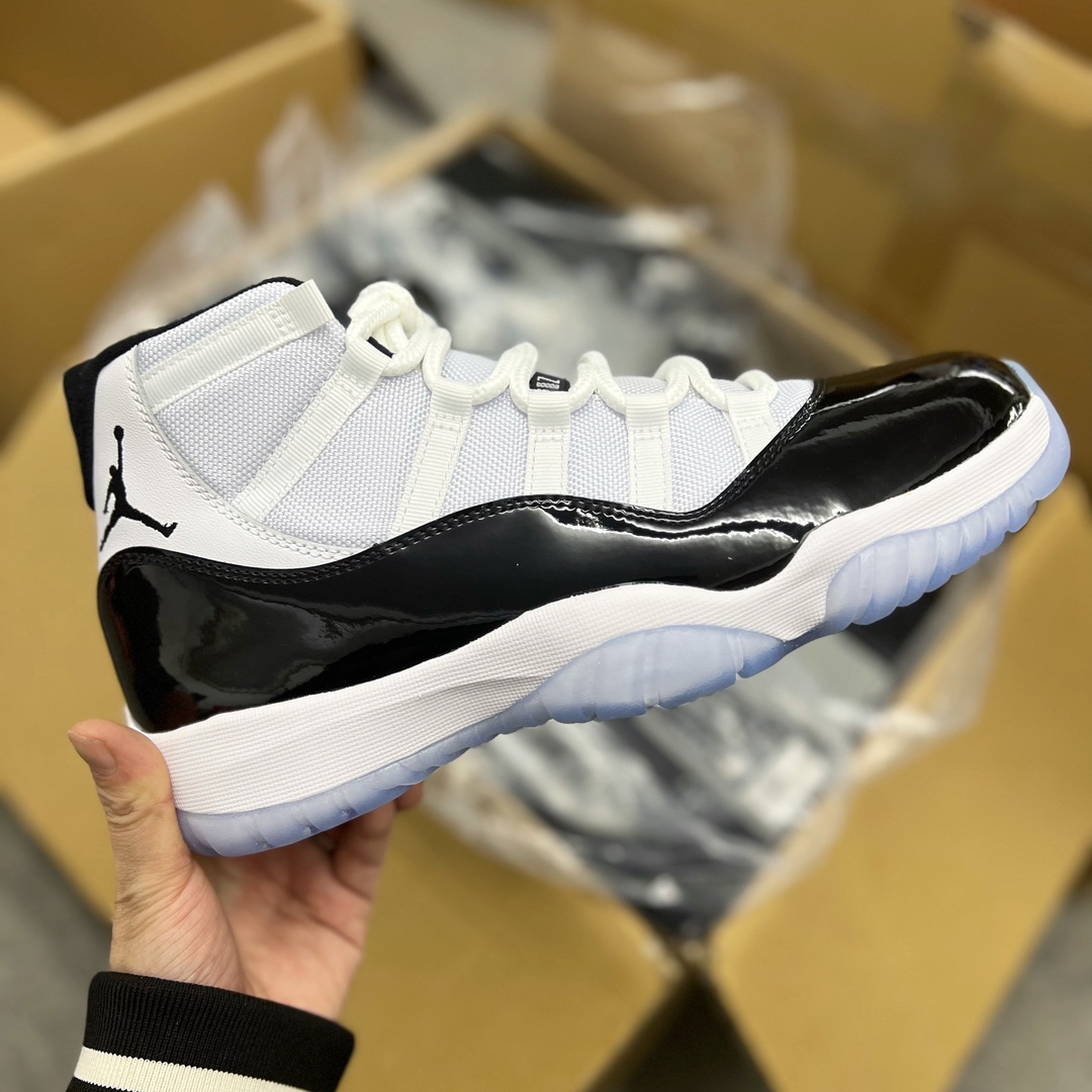 aj11康扣尺码40.5-48总裁Y3清远出品-AirJordan11ConcordAJ11康扣黑白高帮