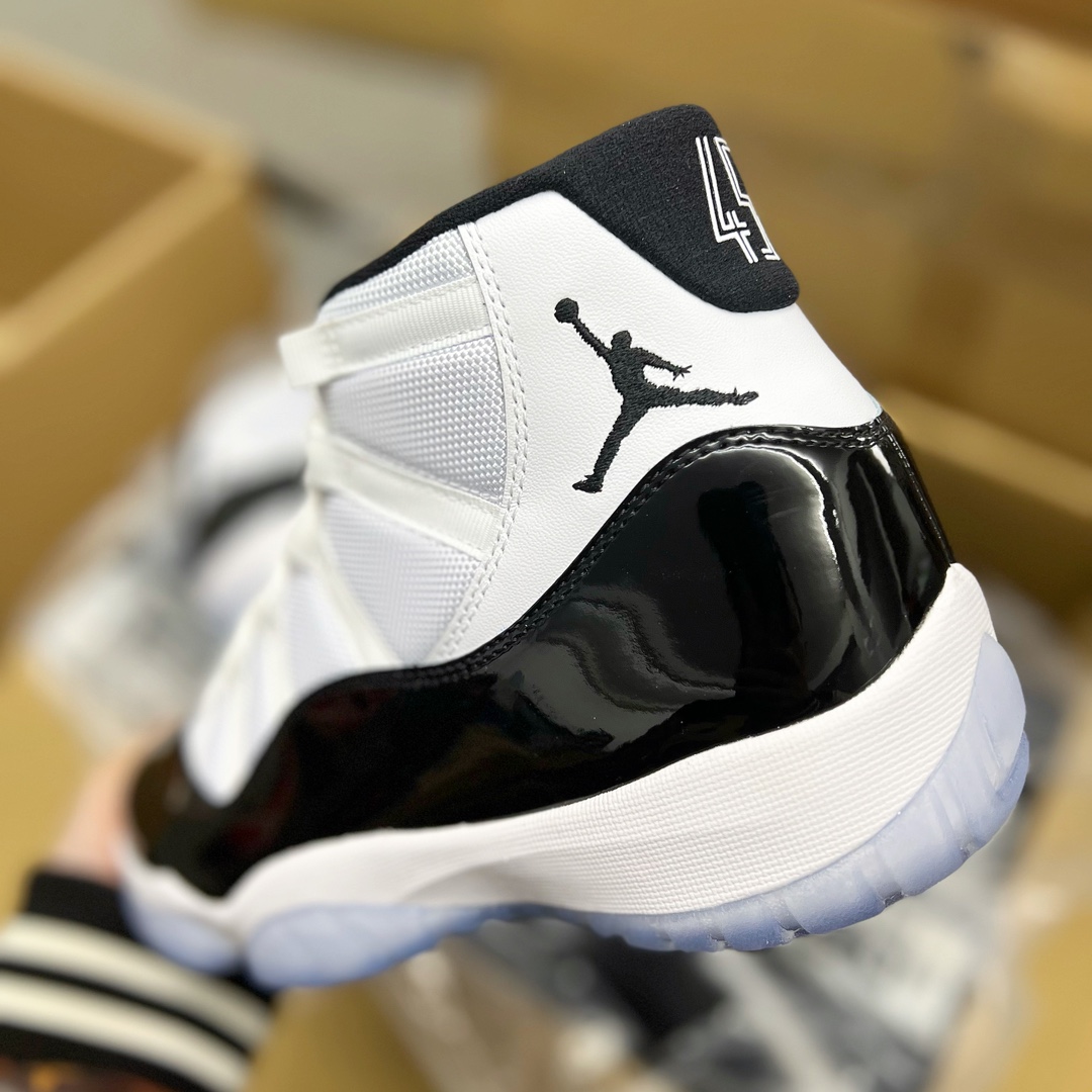 aj11康扣尺码40.5-48总裁Y3清远出品-AirJordan11ConcordAJ11康扣黑白高帮