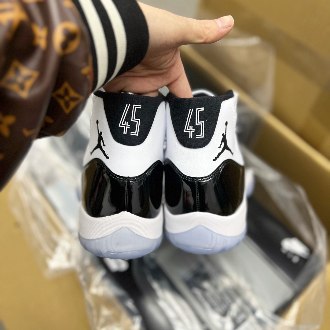 aj11康扣尺码40.5-48总裁Y3清远出品-AirJordan11ConcordAJ11康扣黑白高帮