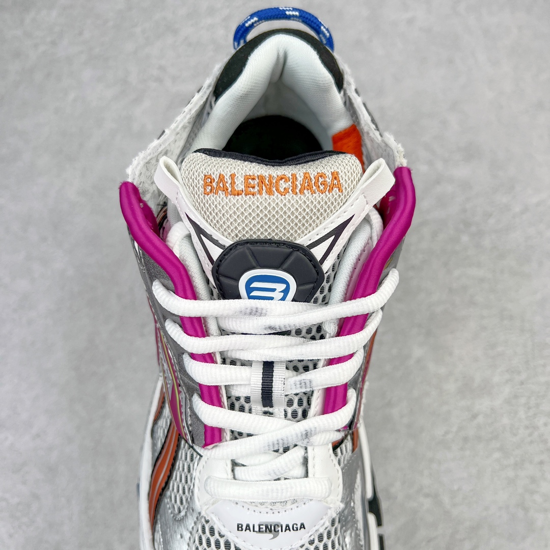 图片[5]-💰460 ＃VG零售版 BALENCIAGA Runner Sneaker 巴黎世家七代慢跑系列低帮复古野跑潮流运动鞋老爹鞋 尼龙和网布材质 磨损效果 鞋头边缘印有尺码 背面浮印尺码 外侧印有跑者徽标 鞋舌刺绣 Balenciaga 品牌标识 鞋跟背面 Balenciaga品牌标识 材质采用65%聚氨酯、35%聚酯纤维 全新 Runner 鞋型轮廓借鉴于 2000 年初的复古线条 搭载大网眼面料制成鞋面基础，由粉色、白色尼龍与橡胶质地覆盖鞋面诠释线条感 当中透过几道手缝线与折损痕更是精准的掌握历经时间淬炼的破旧痕迹 延续其手法至鞋领、鞋跟、鞋带、中底等部分均饰有破损及脏污之貌 尤其是鞋领处与鞋带孔眼条更是采用不规则做旧技术将内容物泡棉随机露出 尺码：35 36 37 38 39 40 41 42 43 44 45 46 编码：by5936030-运动鞋