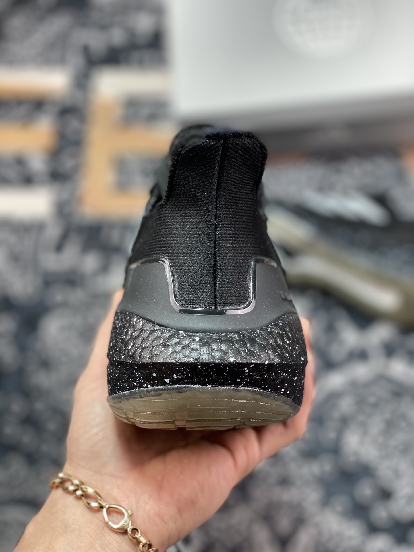 200  阿迪达斯Adidas Pure Boost 2022"Black/White inkjet"22版纯系列低帮慢跑鞋“针织黑白喷墨”HP3310