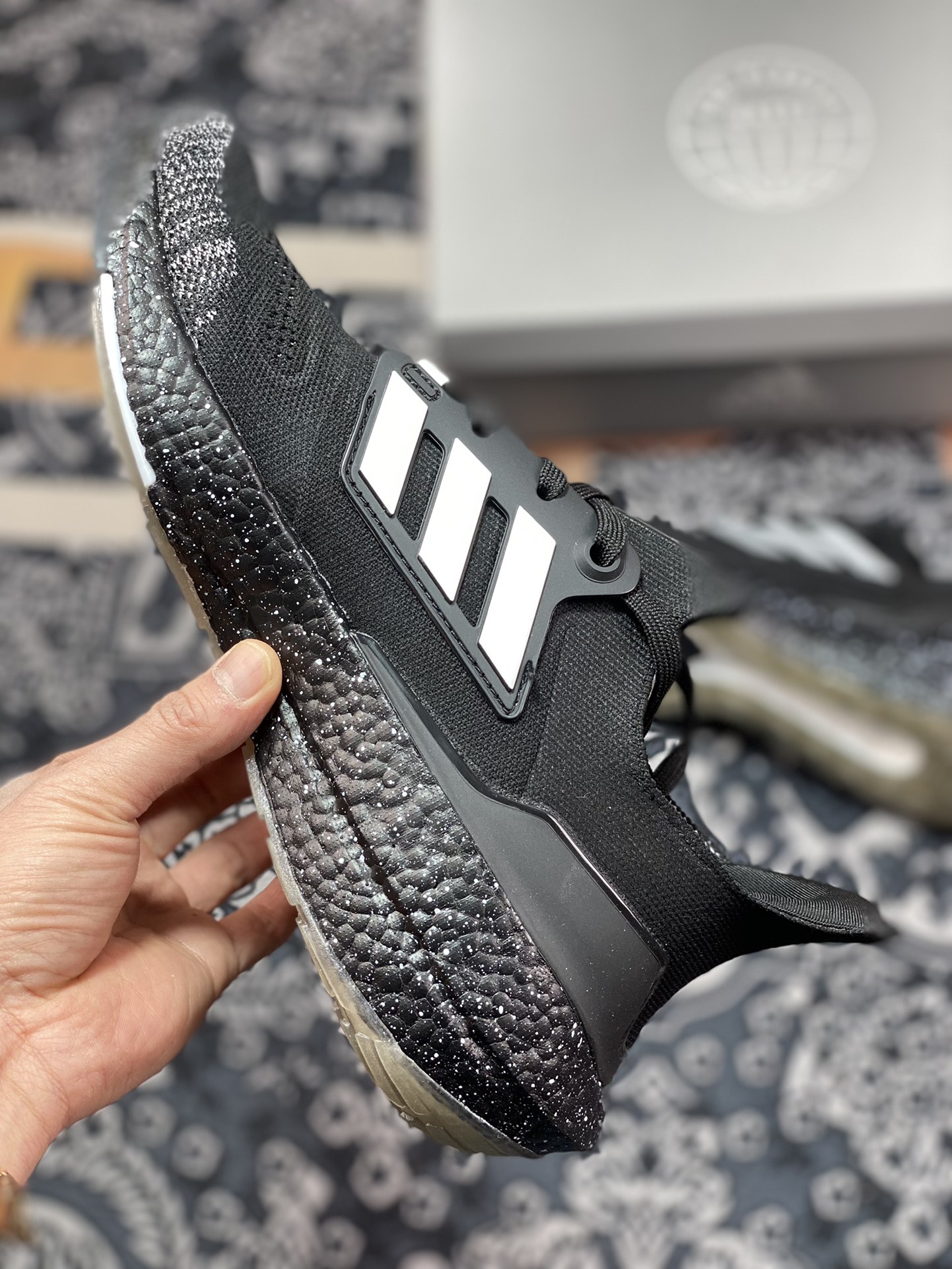 Adidas Pure Boost 2022 ”Black/White inkjet” 22 version pure series low-top jogging shoes ”knitted black and white inkjet” HP3310