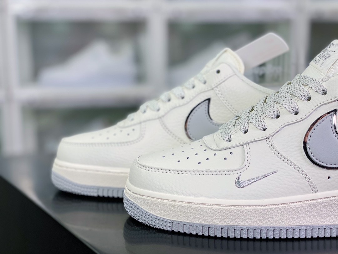 260 Air Force 1’07 Low”White/Grey/Silver”空军一号板鞋“皮革白灰银小钩”BM1996-033