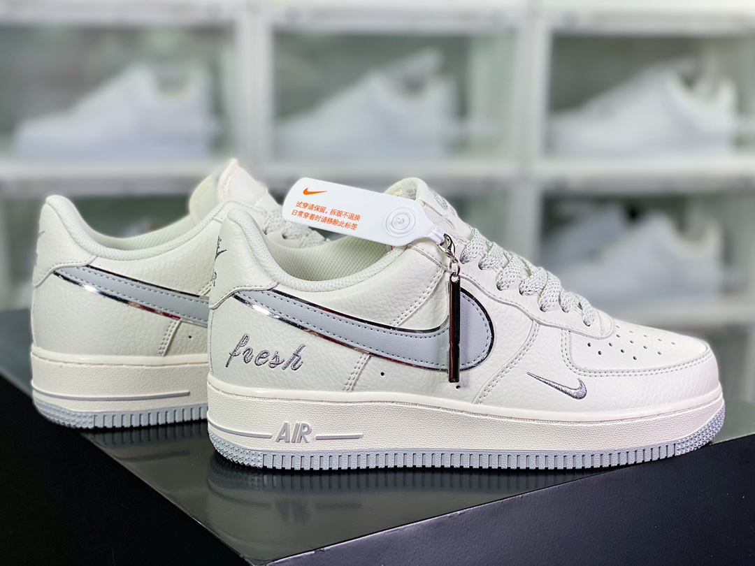 260 Air Force 1’07 Low”White/Grey/Silver”空军一号板鞋“皮革白灰银小钩”BM1996-033
