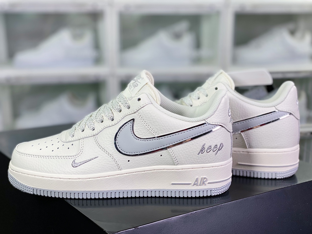 260 Air Force 1’07 Low”White/Grey/Silver”空军一号板鞋“皮革白灰银小钩”BM1996-033