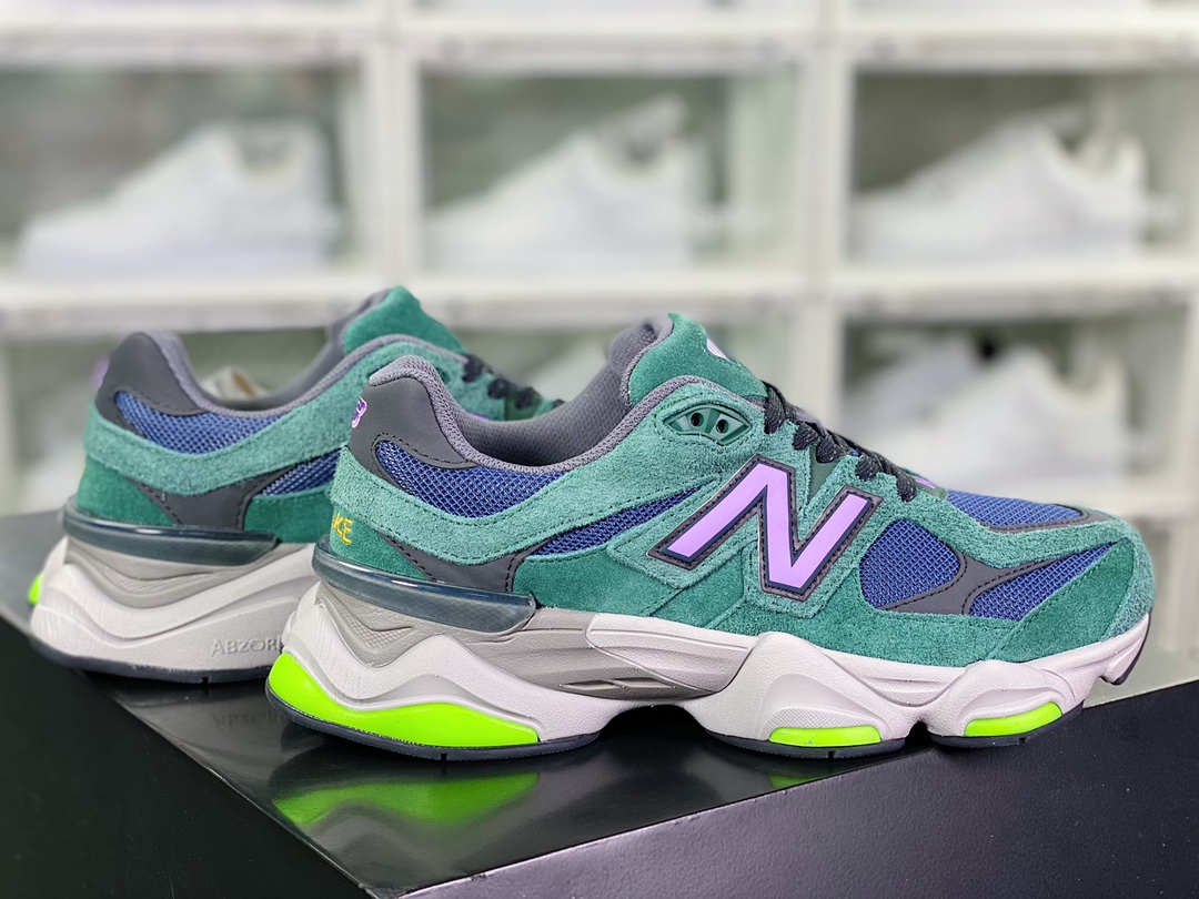 230 【NB新百伦New Balance】 9060”Forest Green/Purple/Volt”系列复跑步鞋“深林绿紫荧光绿”U9060GRE