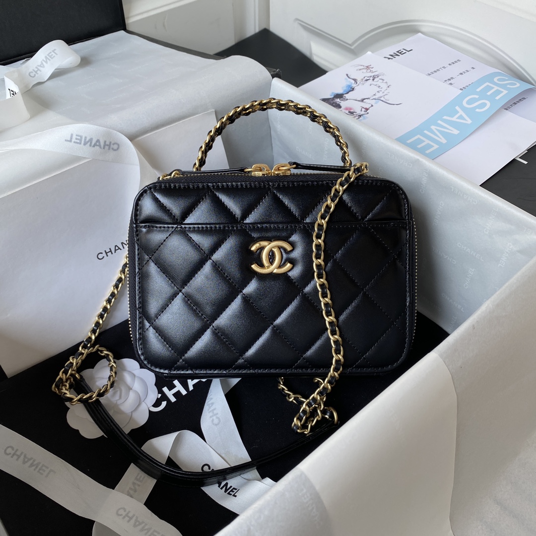 Chanel️23p新款手柄化妆包A