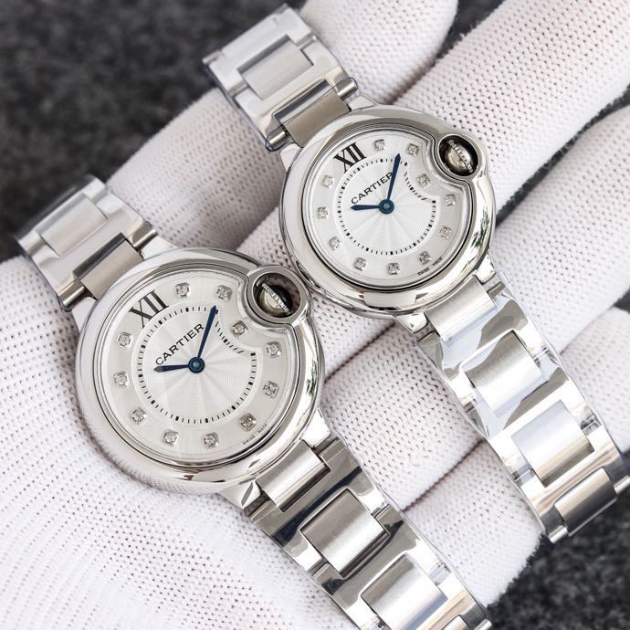 Cartier Watch Blue Unisex Vintage Automatic Mechanical Movement