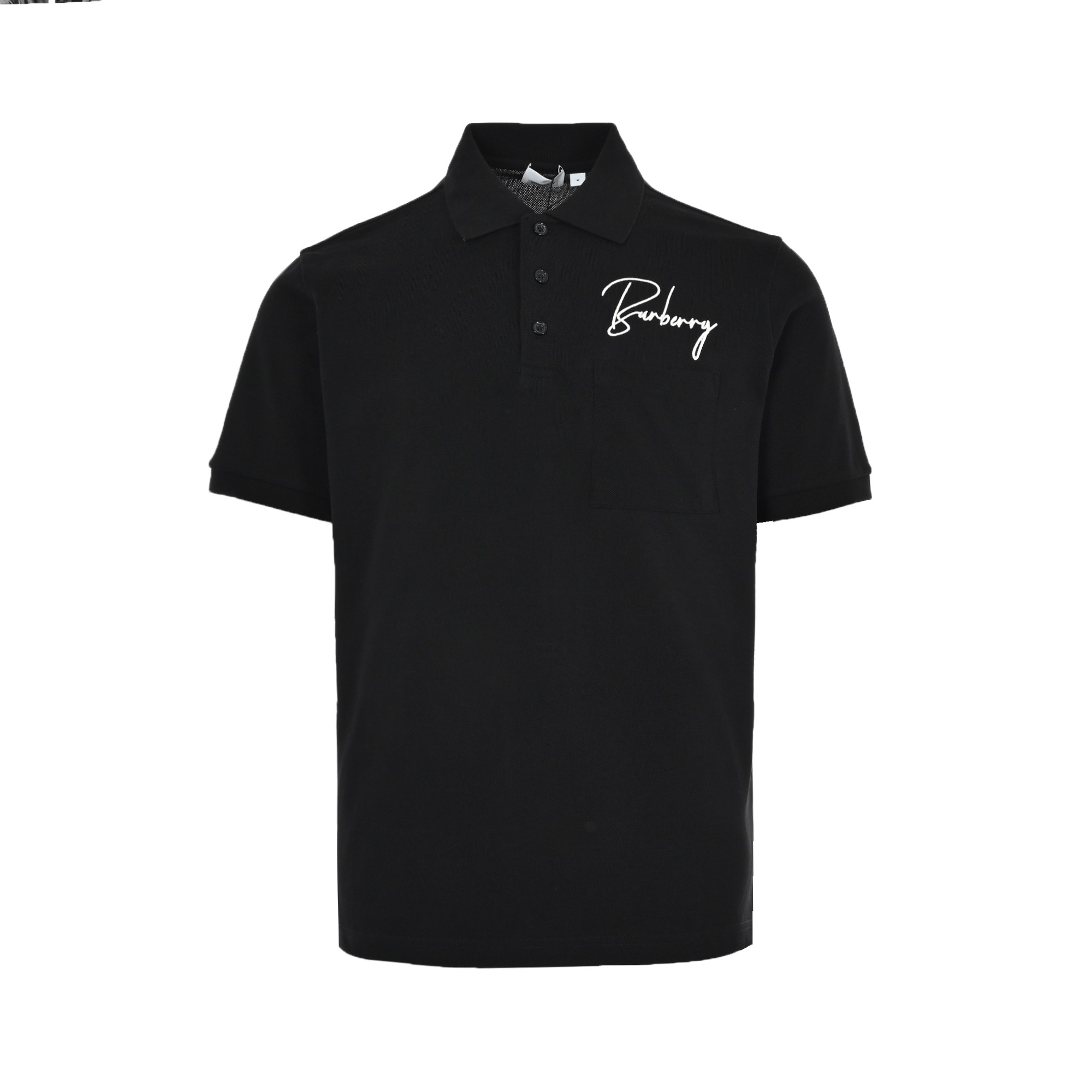 Burberry Abbigliamento Polo T-Shirt Nero Blu Ricamo Maniche corte