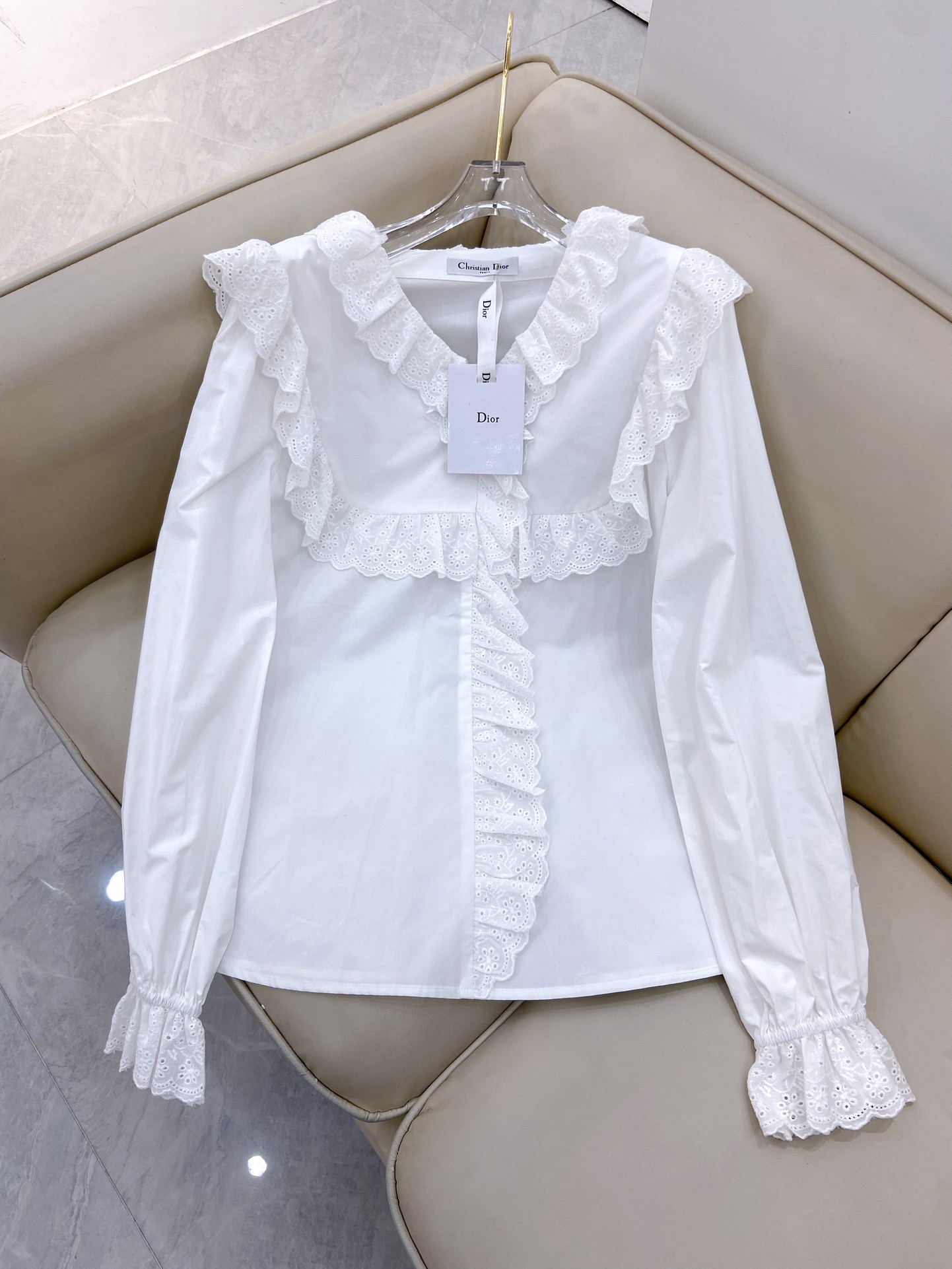 Buy Sell
 Dior Clothing Shirts & Blouses White Cotton Spring Collection