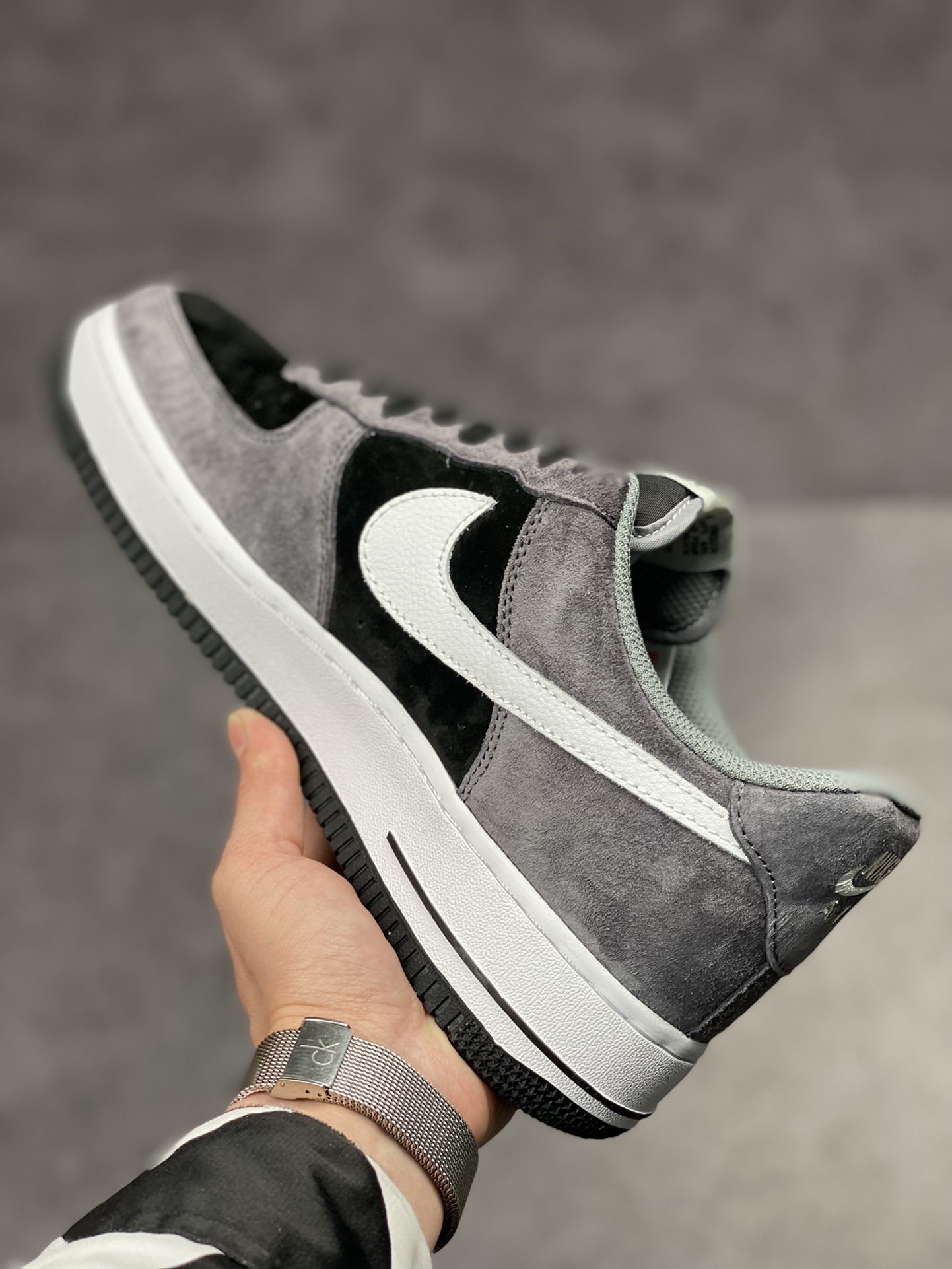 250 Nike Air Force 1 Low 07 白黑灰翻毛 NT9966-336