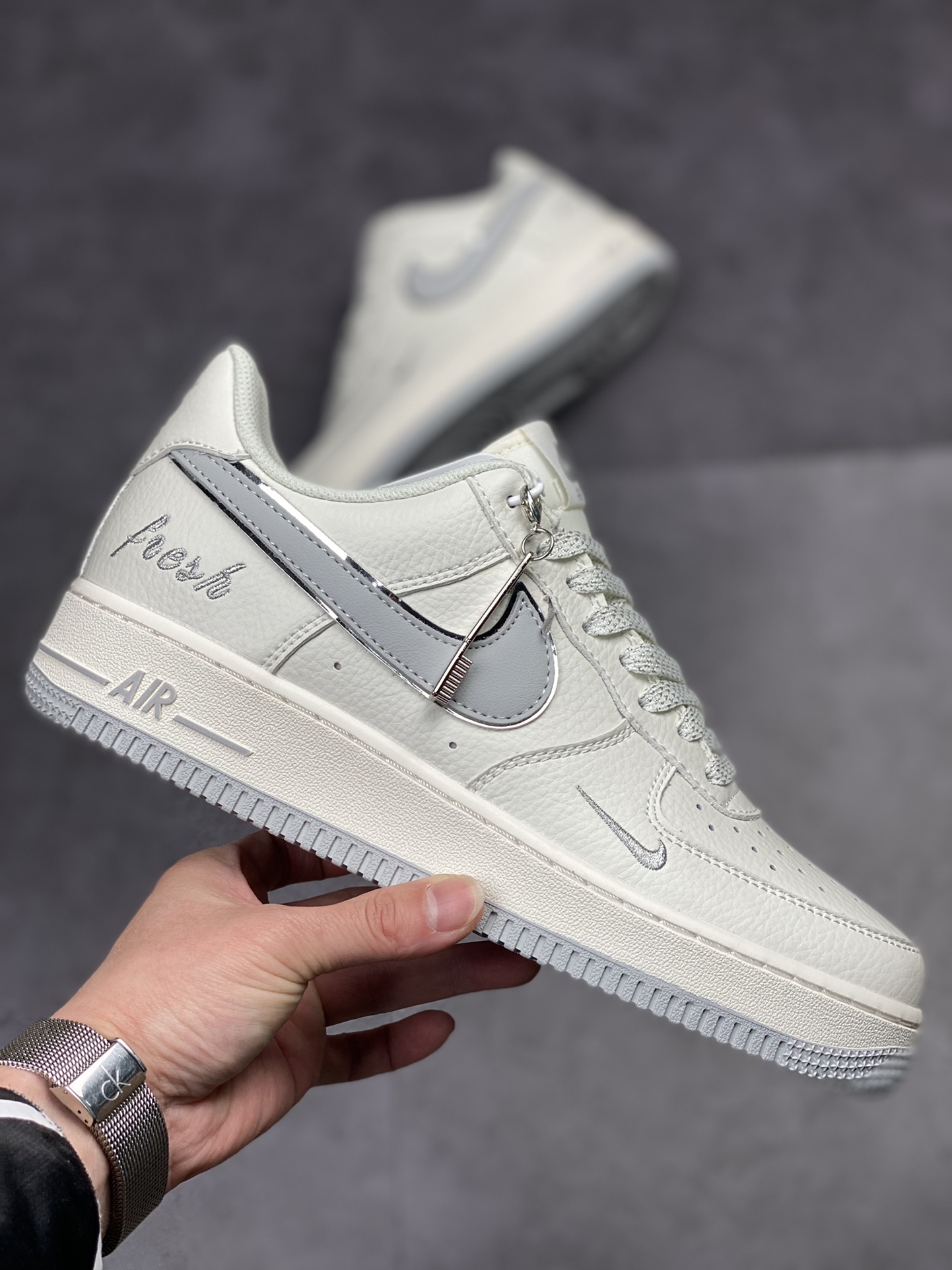 250 Nike Air Force 1 Low 07 灰银小勾 BM1996-033
