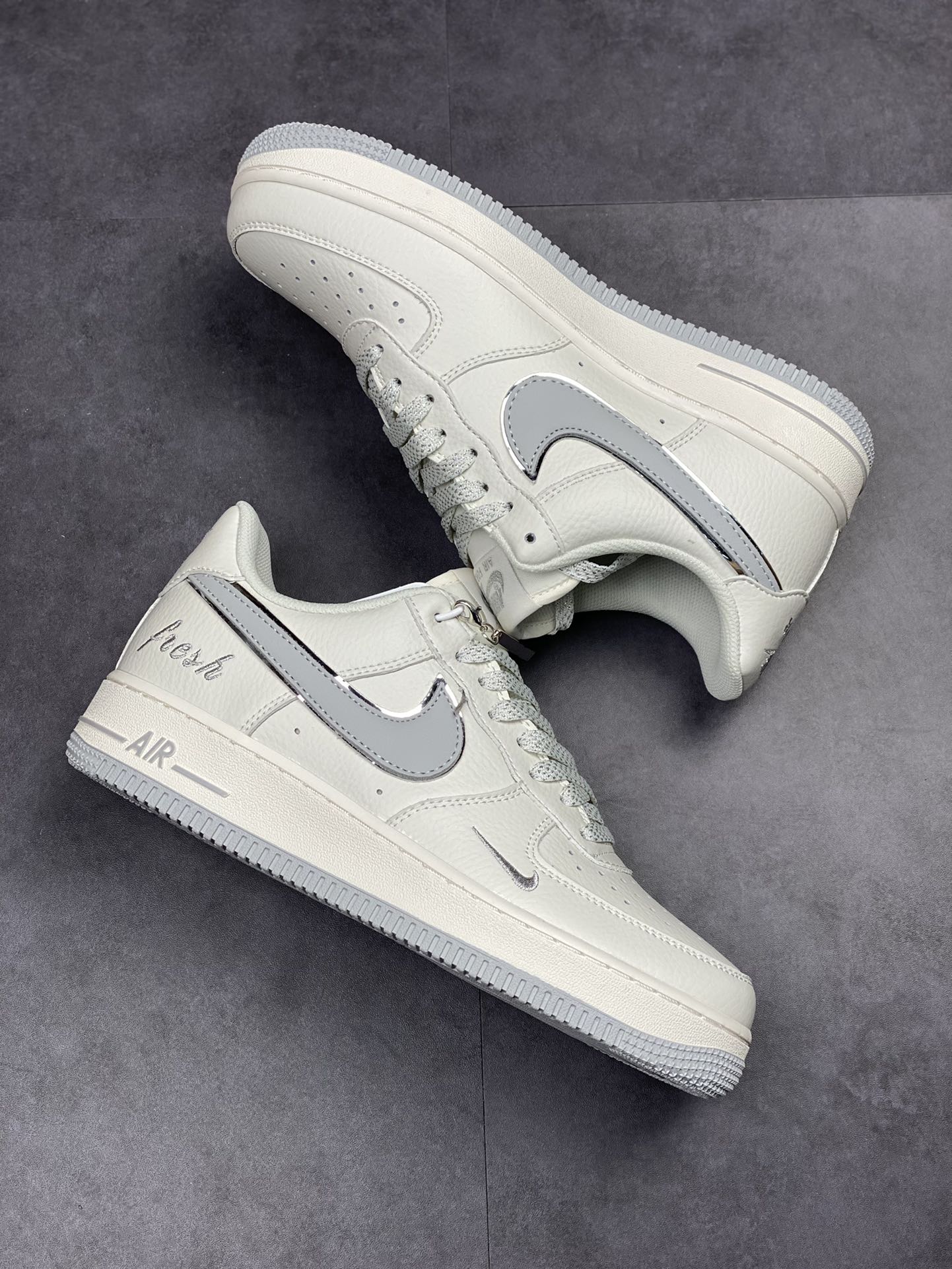 250 Nike Air Force 1 Low 07 灰银小勾 BM1996-033