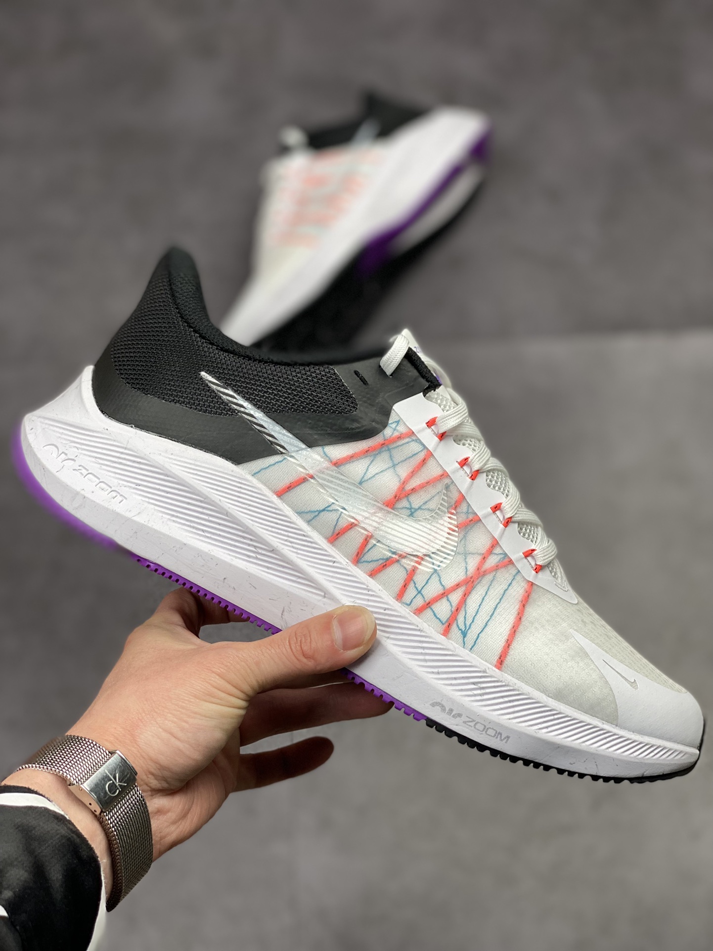 190 Nike Air Zoom Winflo 8 白黑橙 CW3419-101