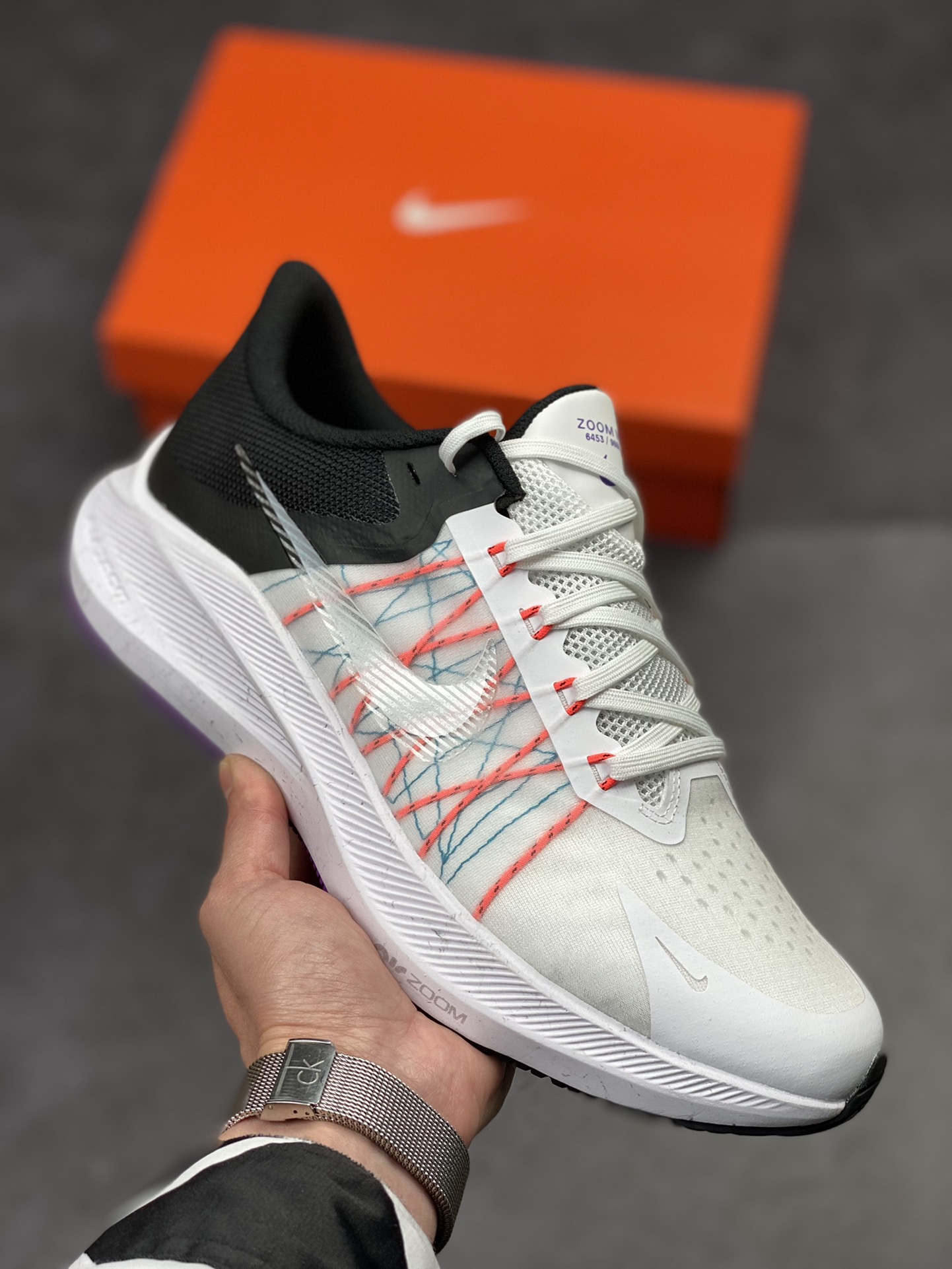 190 Nike Air Zoom Winflo 8 白黑橙 CW3419-101