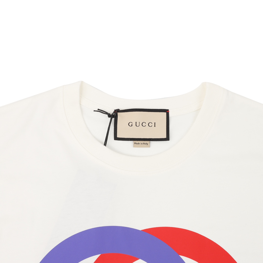 GUCCI/古驰 撞色双G印花圆领短袖