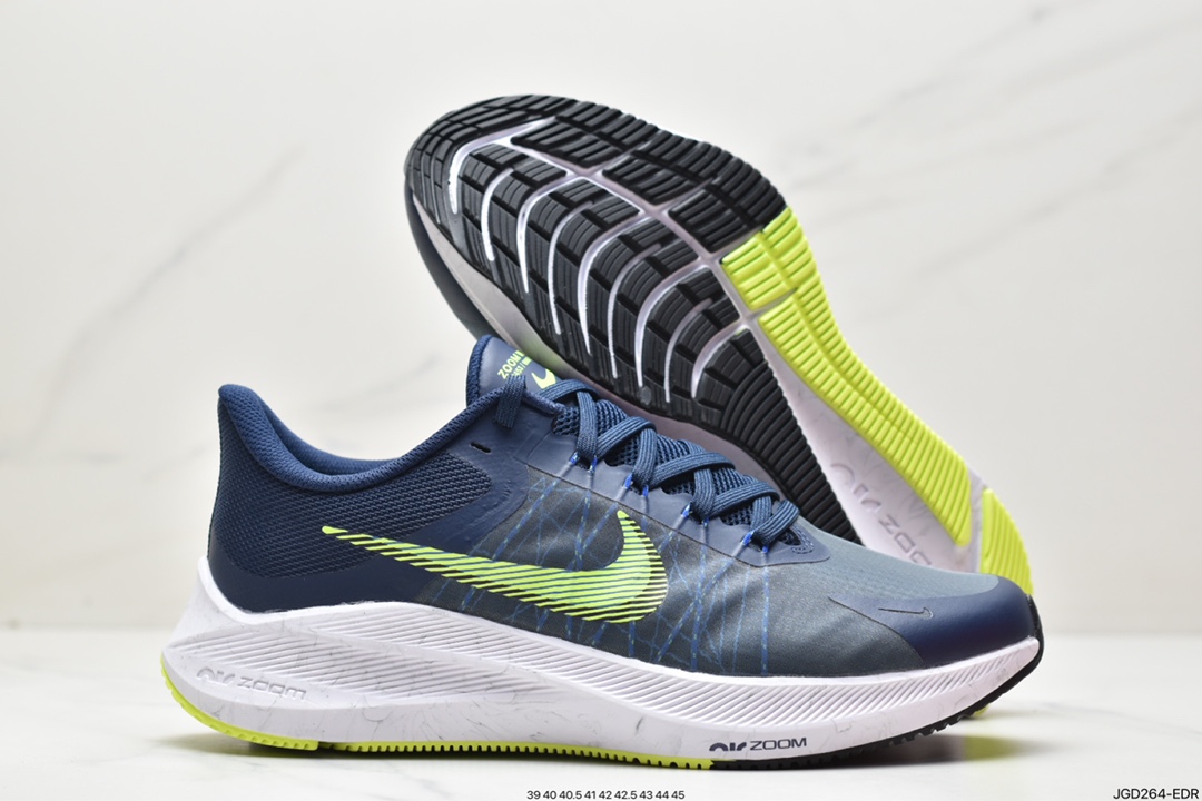 180 耐克Nike Zoom WINFLO 8代缓震大底飞线贾卡轻质透气休闲运动跑步鞋 CW3419-401